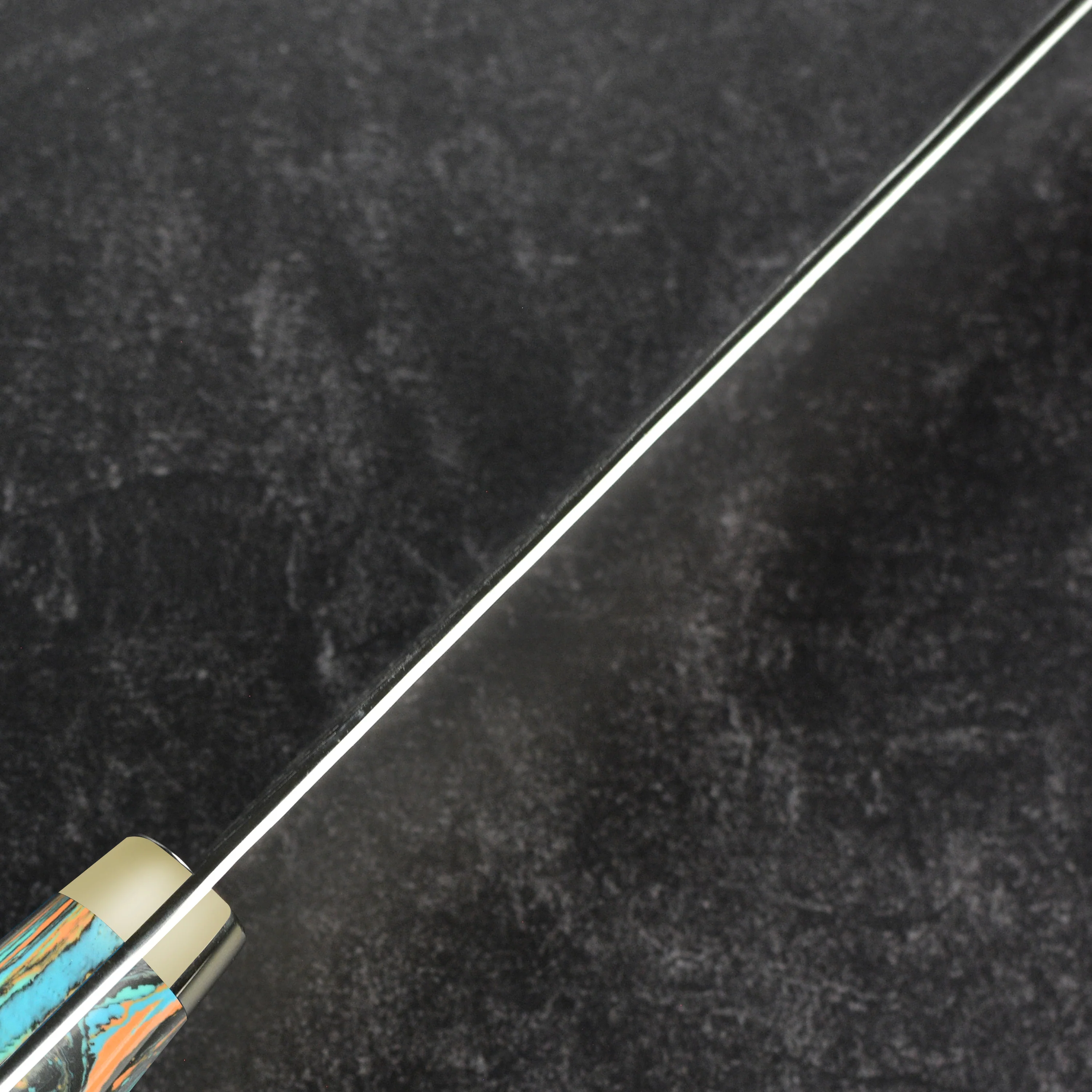 Nigara SG2 Migaki Tsuchime 8.25" Gyuto, Marble Turquoise - Image 3