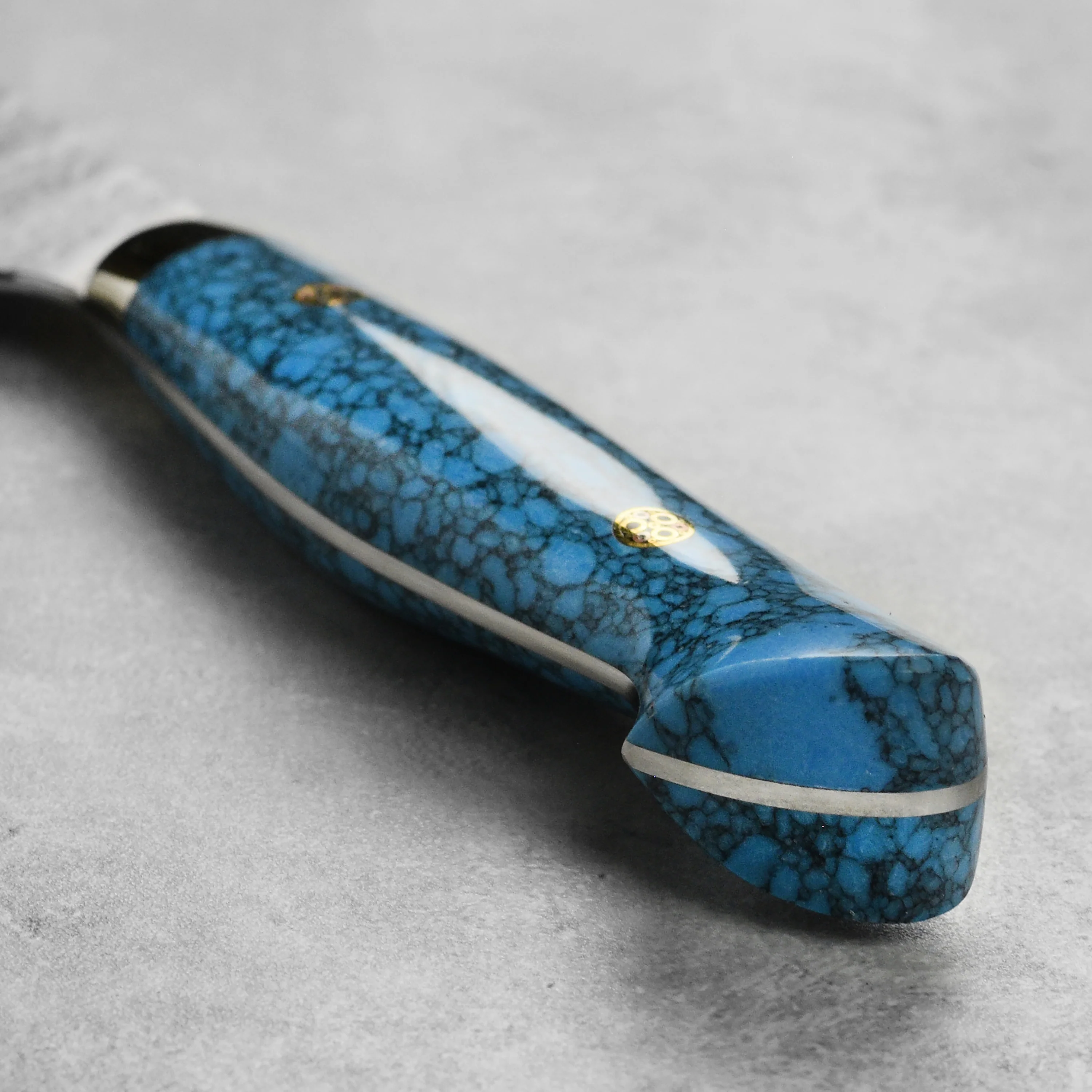 Nigara SG2 Migaki Tsuchime 9.4" Gyuto, Blue Turquoise - Image 2