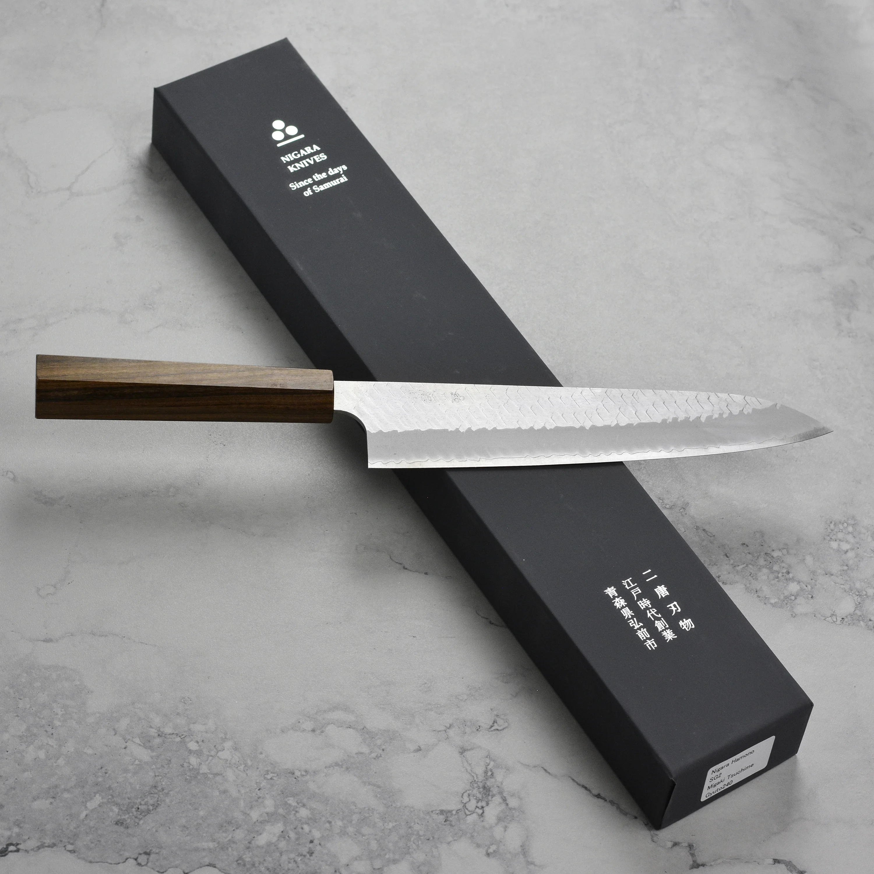 Nigara SG2 Migaki Tsuchime 9.4" Gyuto - Image 7