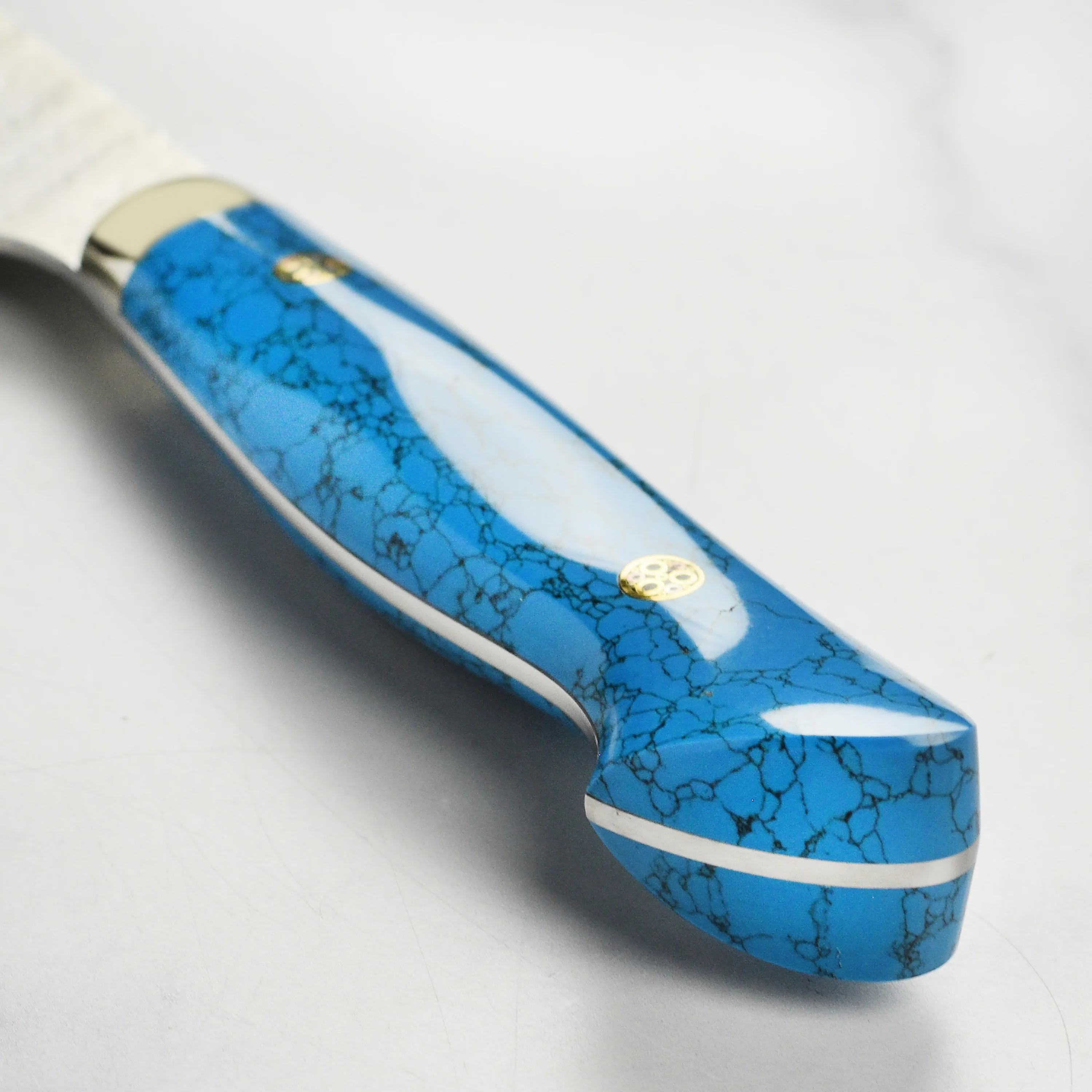 Nigara SG2 Migaki Tsuchime 7" Kiritsuke Nakiri, Blue Turquoise - Image 2