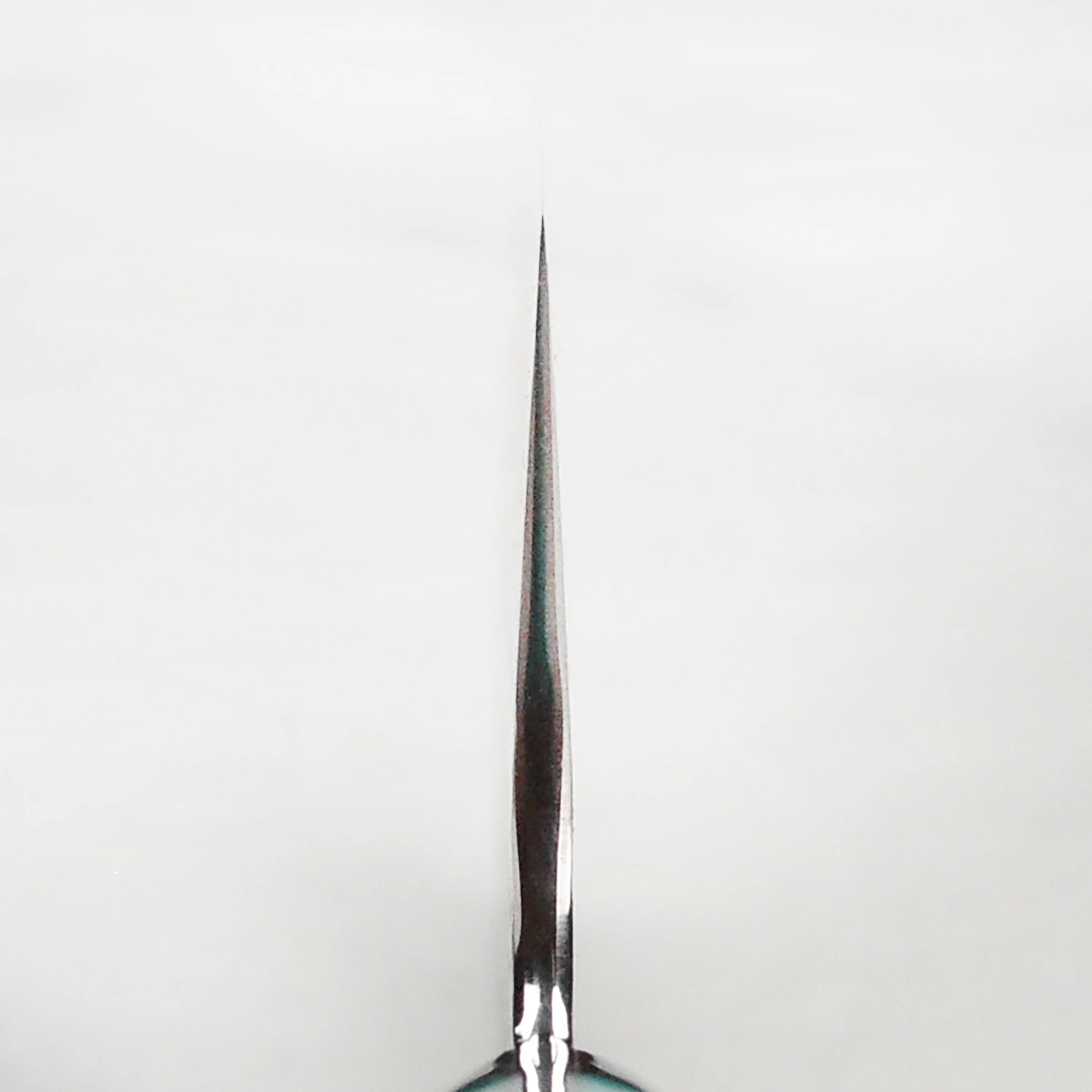Nigara SG2 Migaki Tsuchime 7" Kiritsuke Nakiri, Striped Turquoise - Image 9