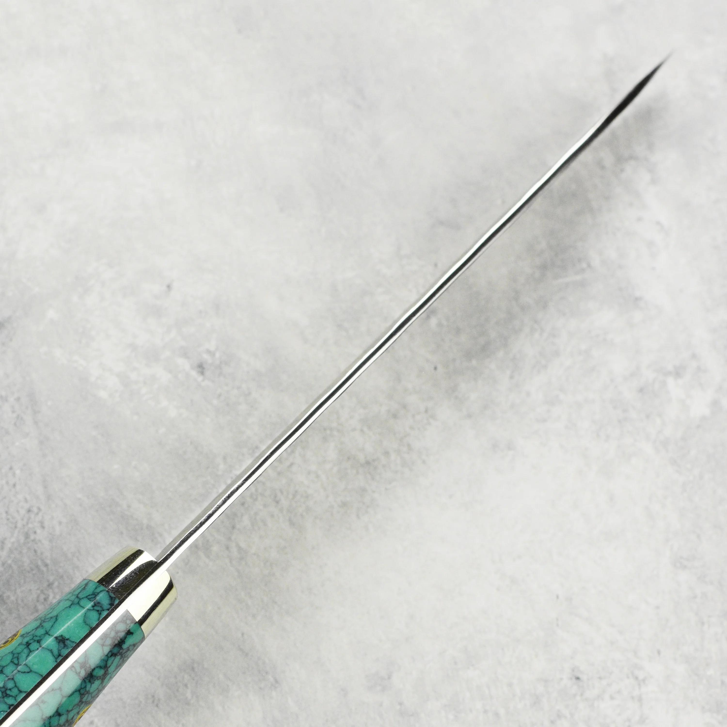 Nigara SG2 Migaki Tsuchime 5.9" Petty, Green Turquoise - Image 3