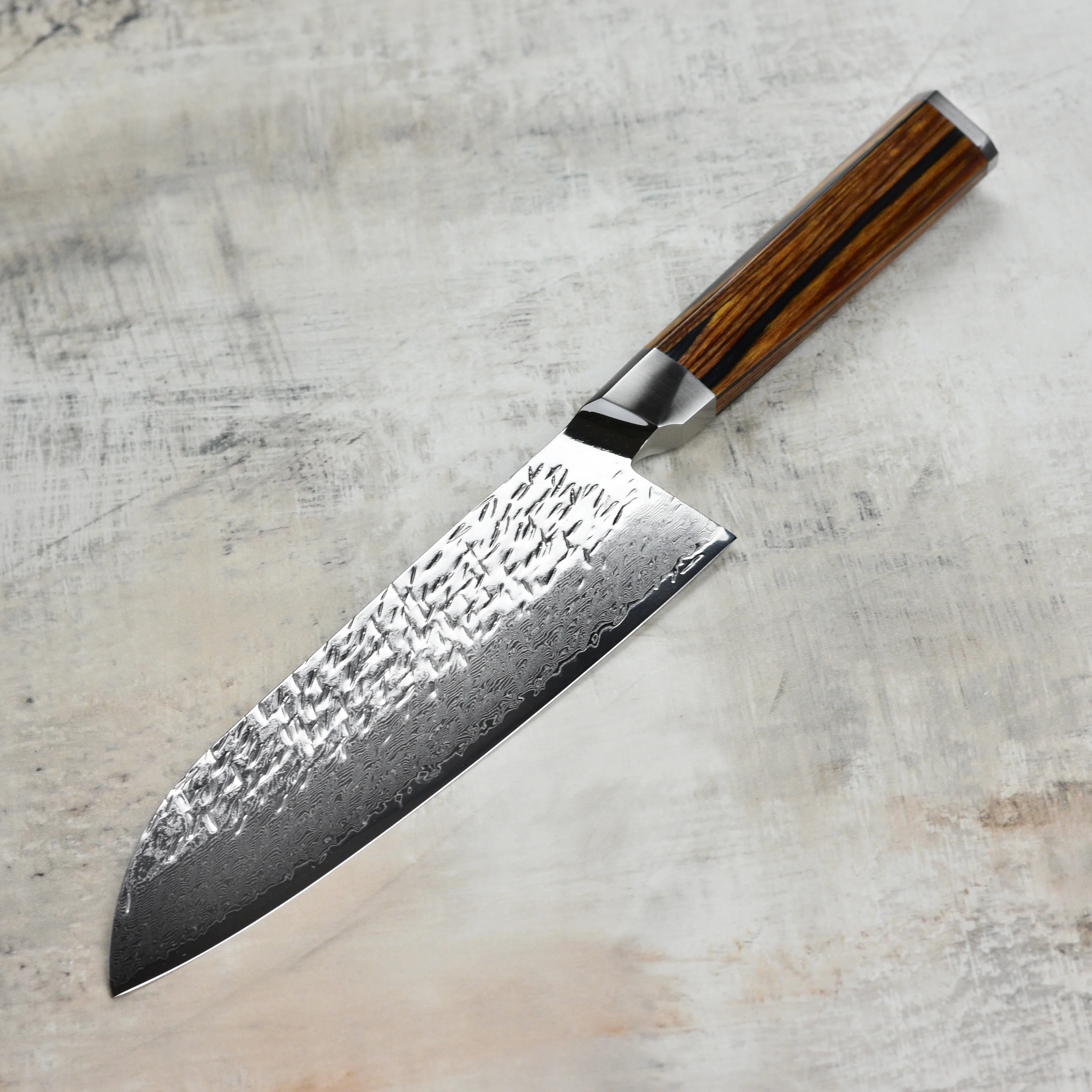 Ono Suzukaze SG2 Damascus 7" Santoku Knife - Image 4
