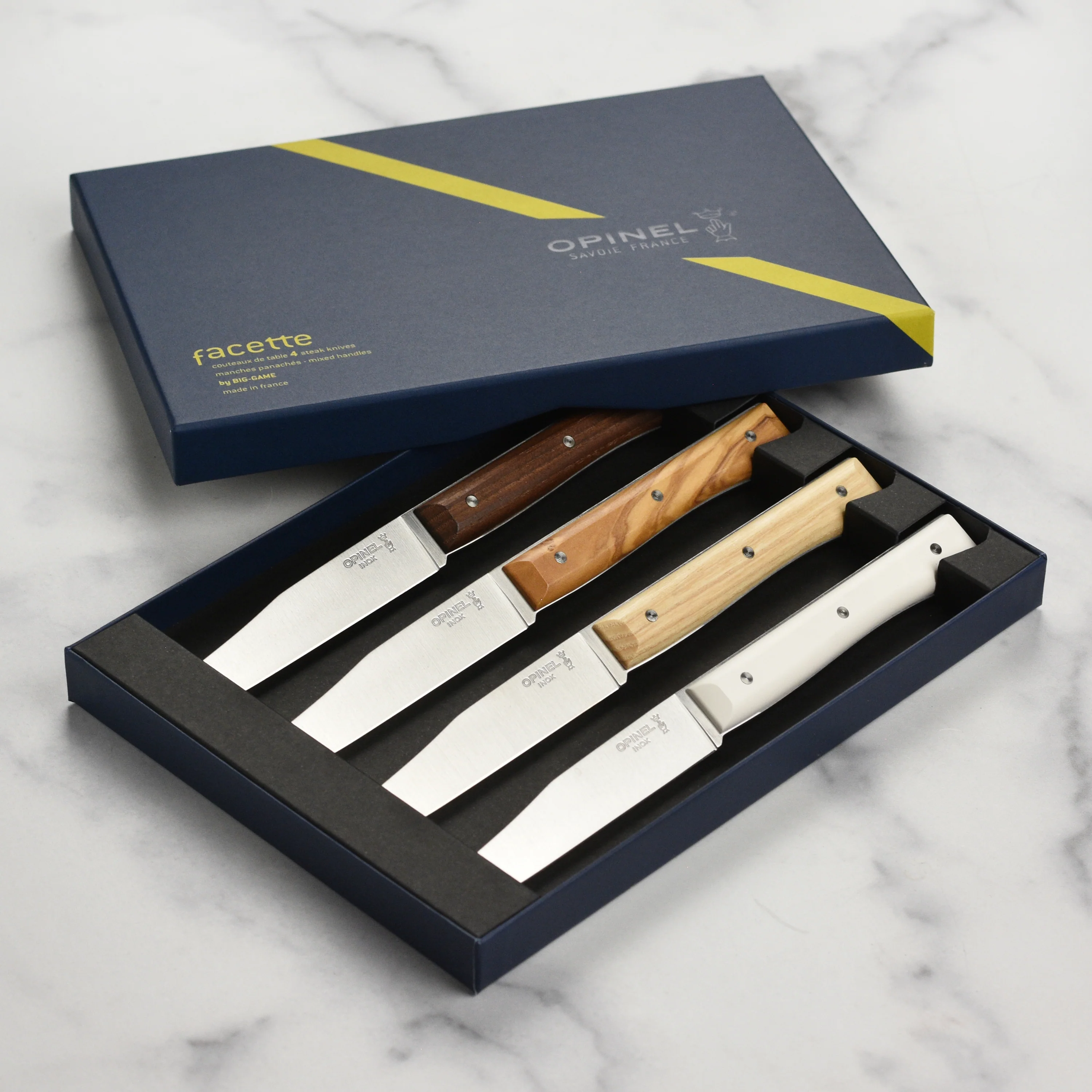 Opinel 4 Piece Mixed Facette Steak Knife Set - Image 5