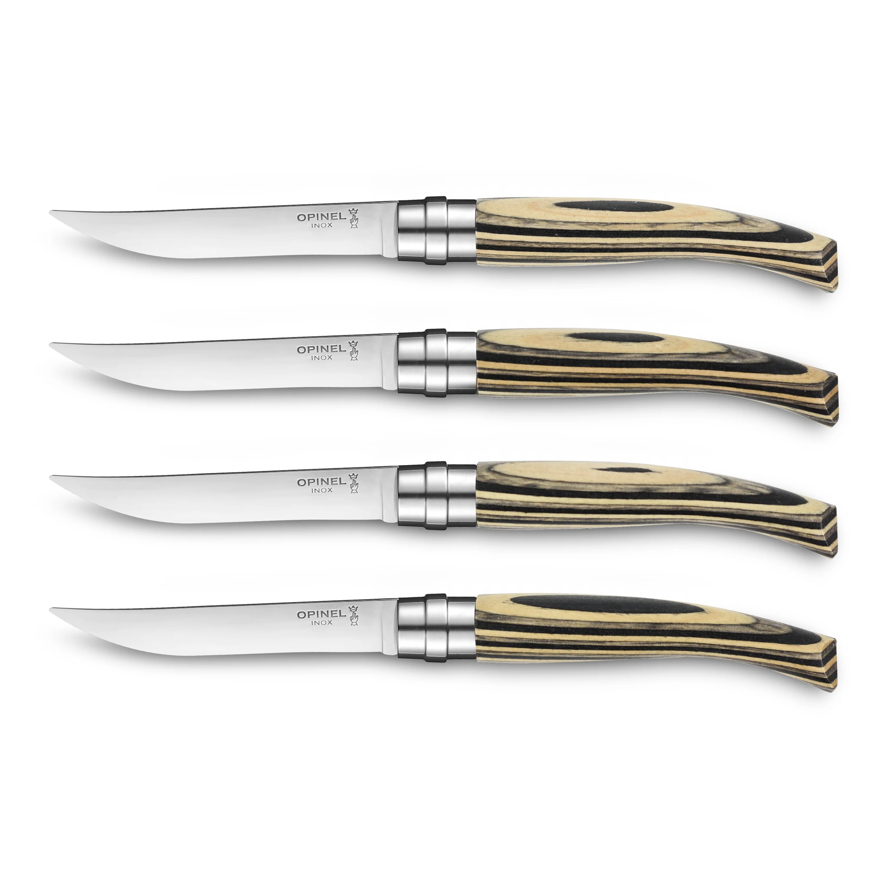 Opinel 4 Piece Birchwood Handle Steak Knife Set - Image 4