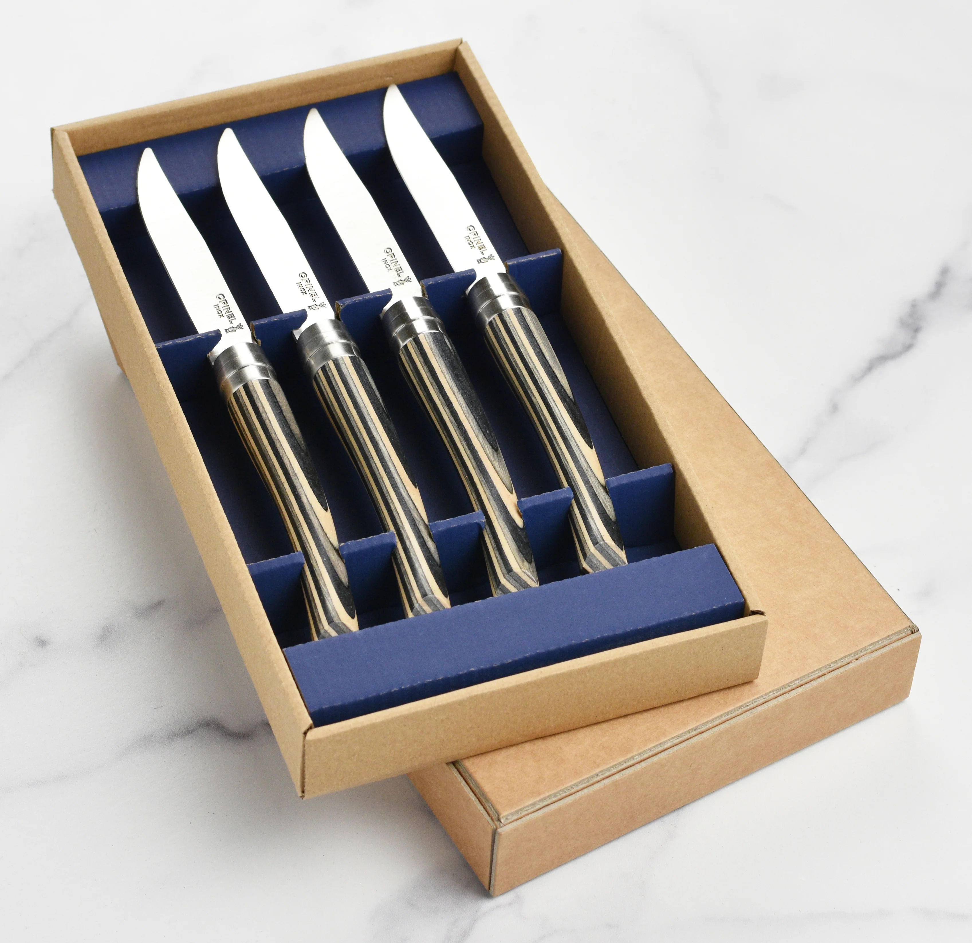 Opinel 4 Piece Birchwood Handle Steak Knife Set - Image 7