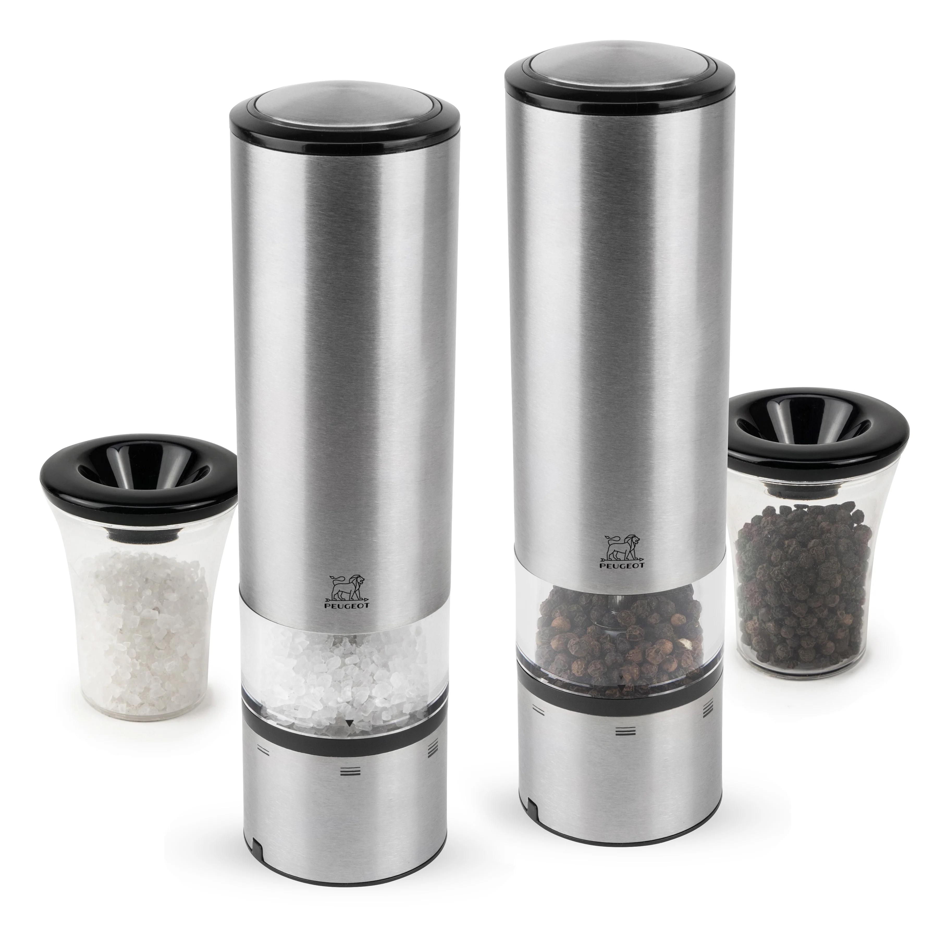 Peugeot Elis Sense 8" Stainless Steel Electric Salt & Pepper Mill Set - Image 5
