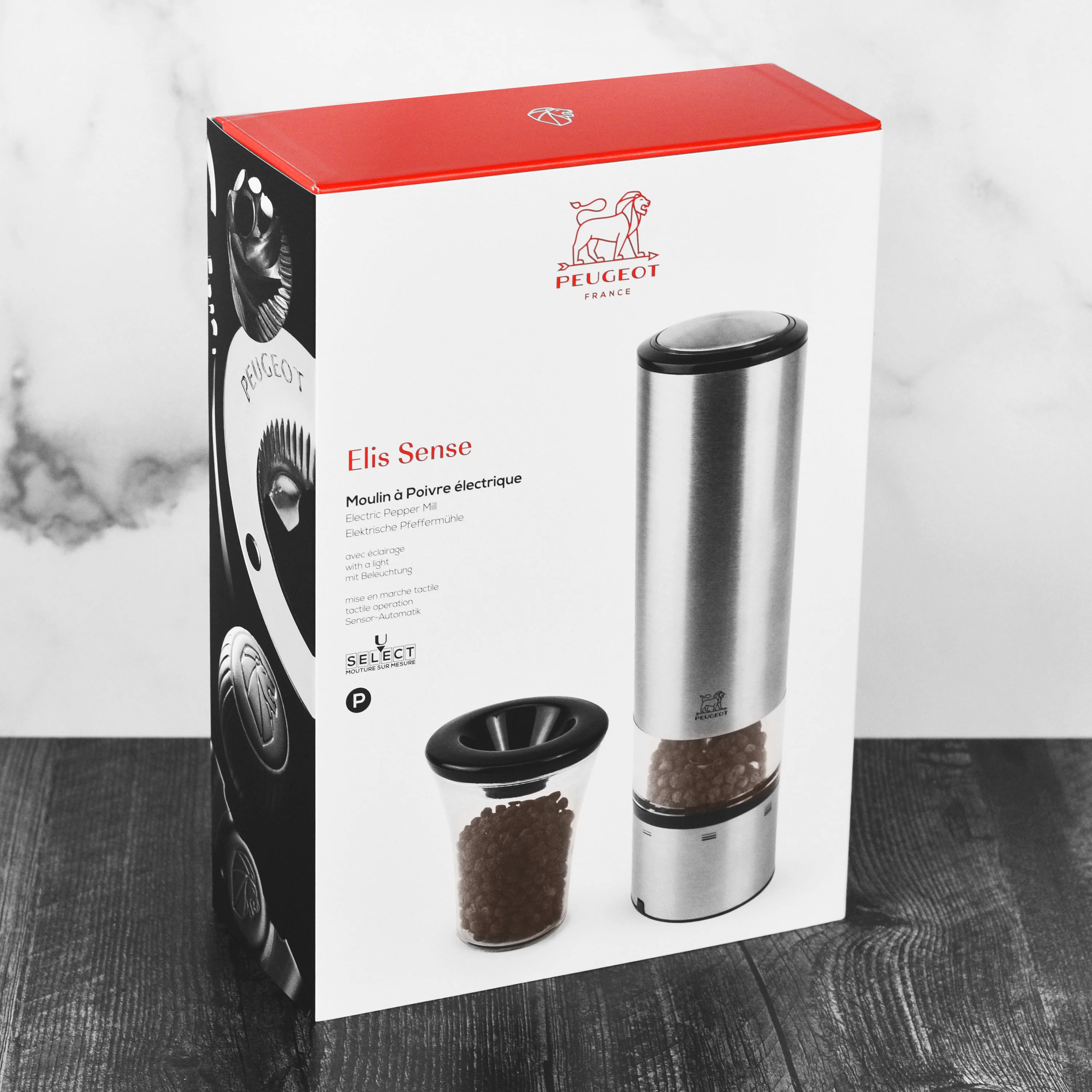 Peugeot Elis Sense 8" Stainless Steel Electric Pepper Mill - Image 6