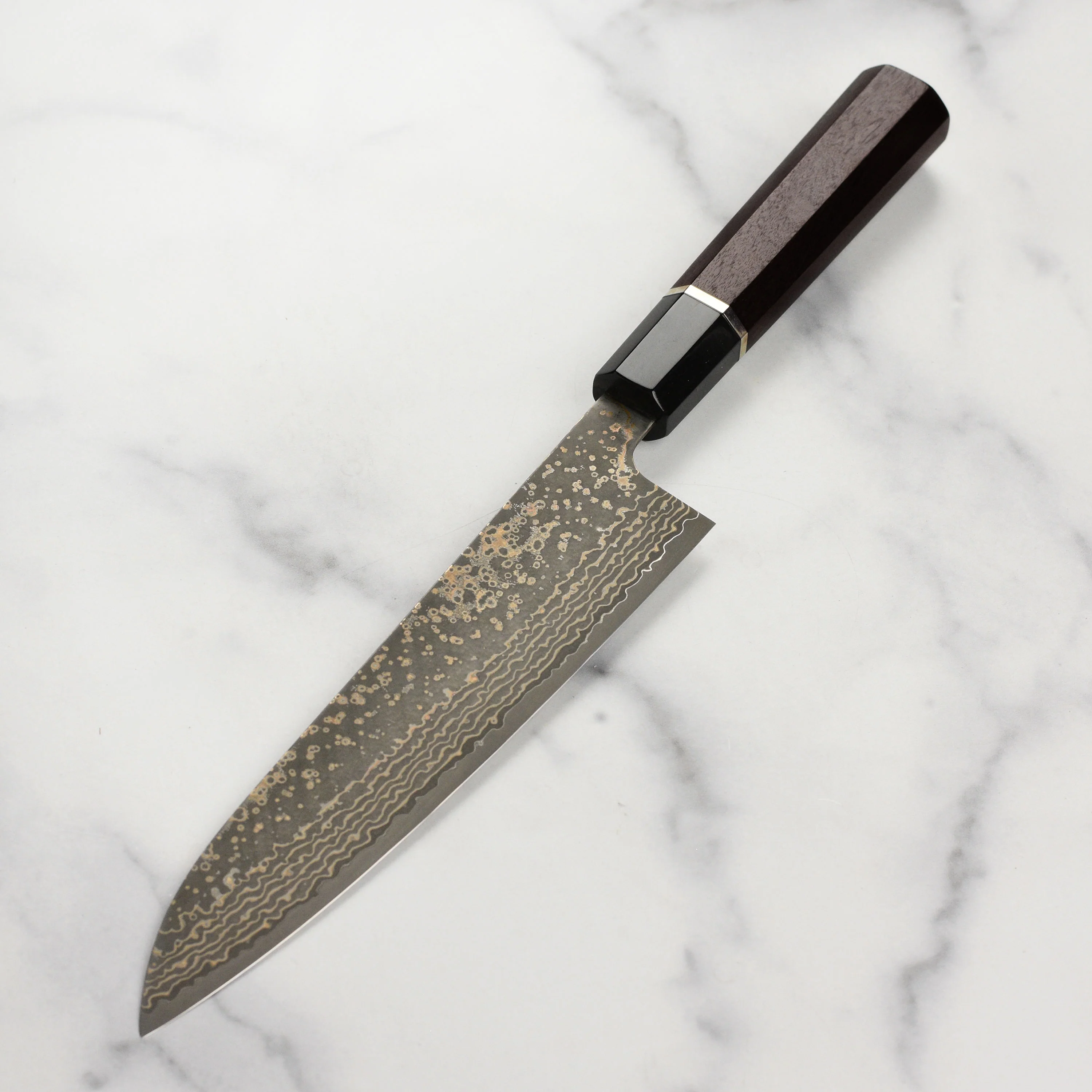Saji Black Gold Damascus 8.25" Gyuto - Image 7