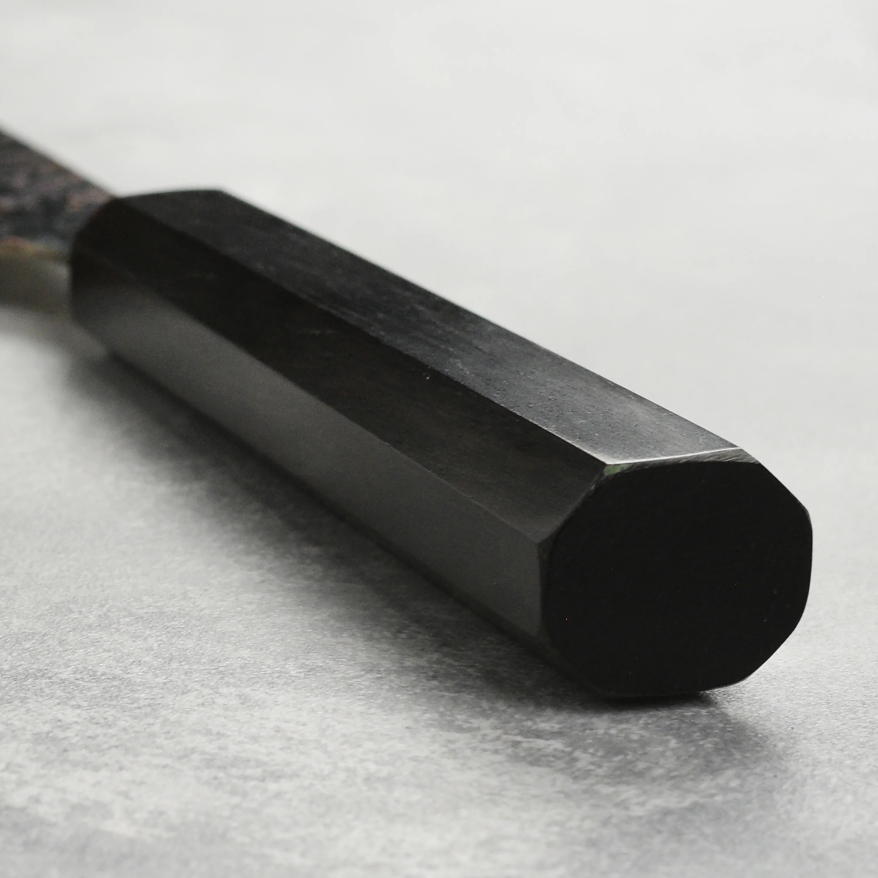 Saji Rainbow Damascus 9.4" Gyuto, Ebony - Image 2