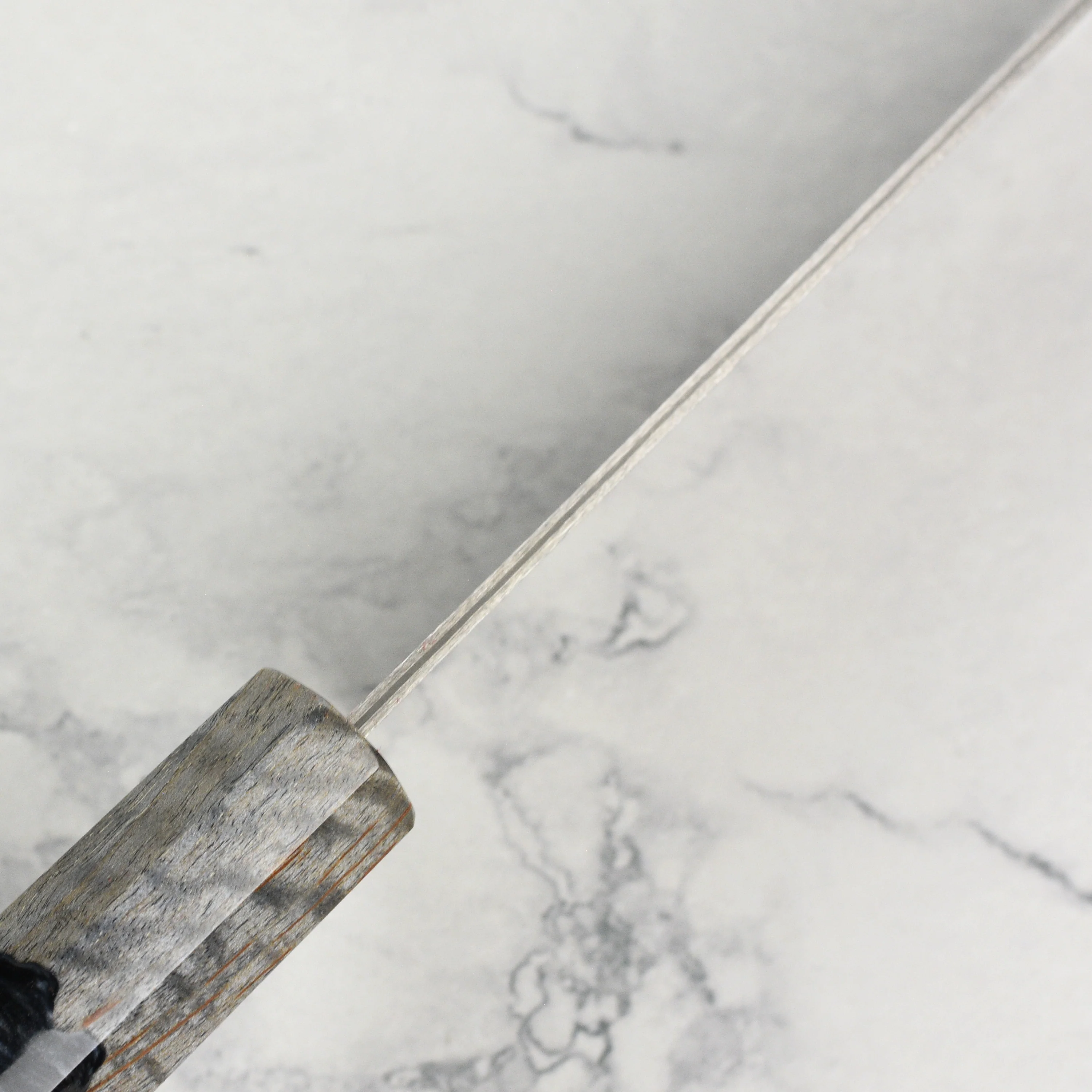 Saji SG2 Black Damascus 6.7" Bunka, Stabilized Birch - Image 7