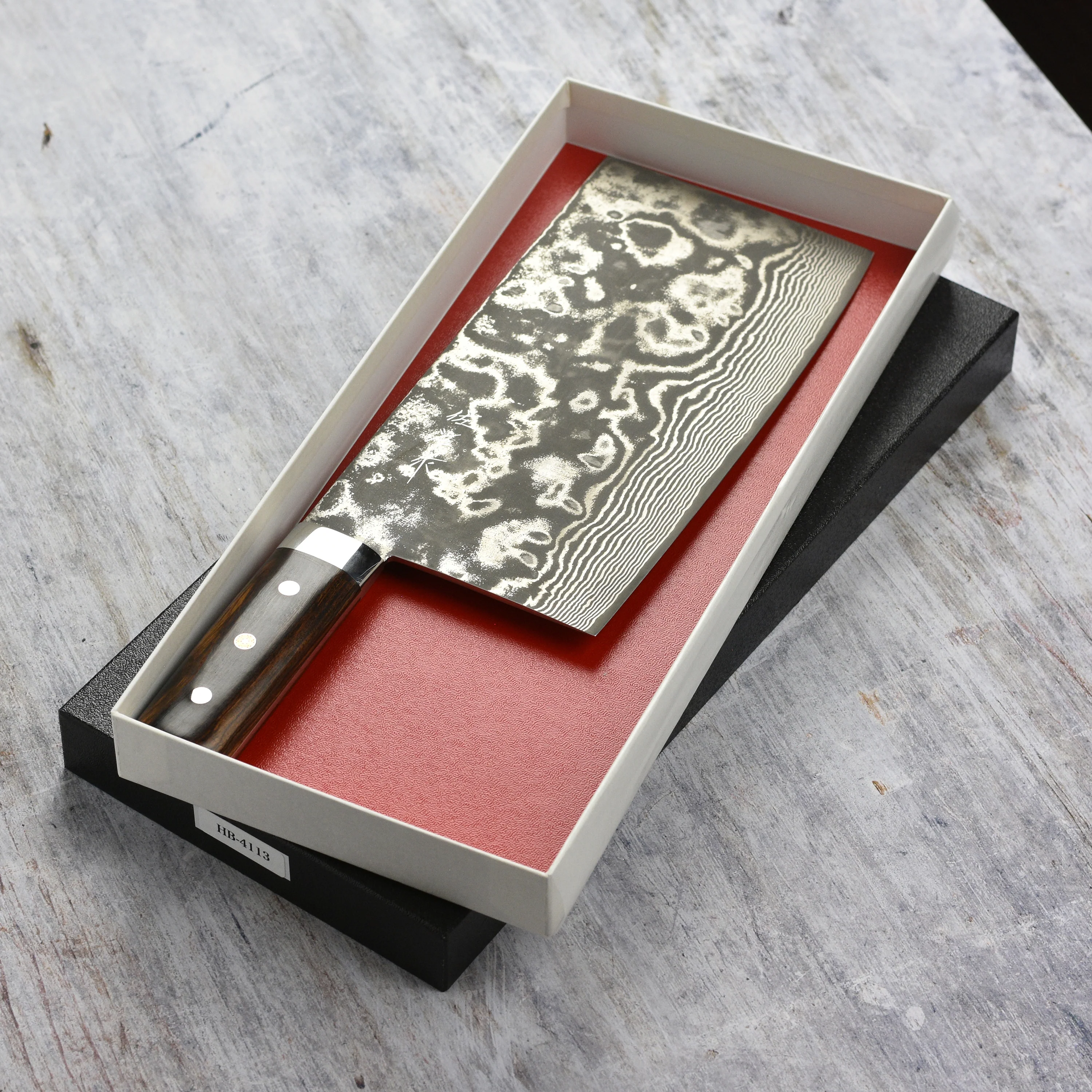 Saji SG2 Black Damascus 8.6" Chuka Bocho - Image 4