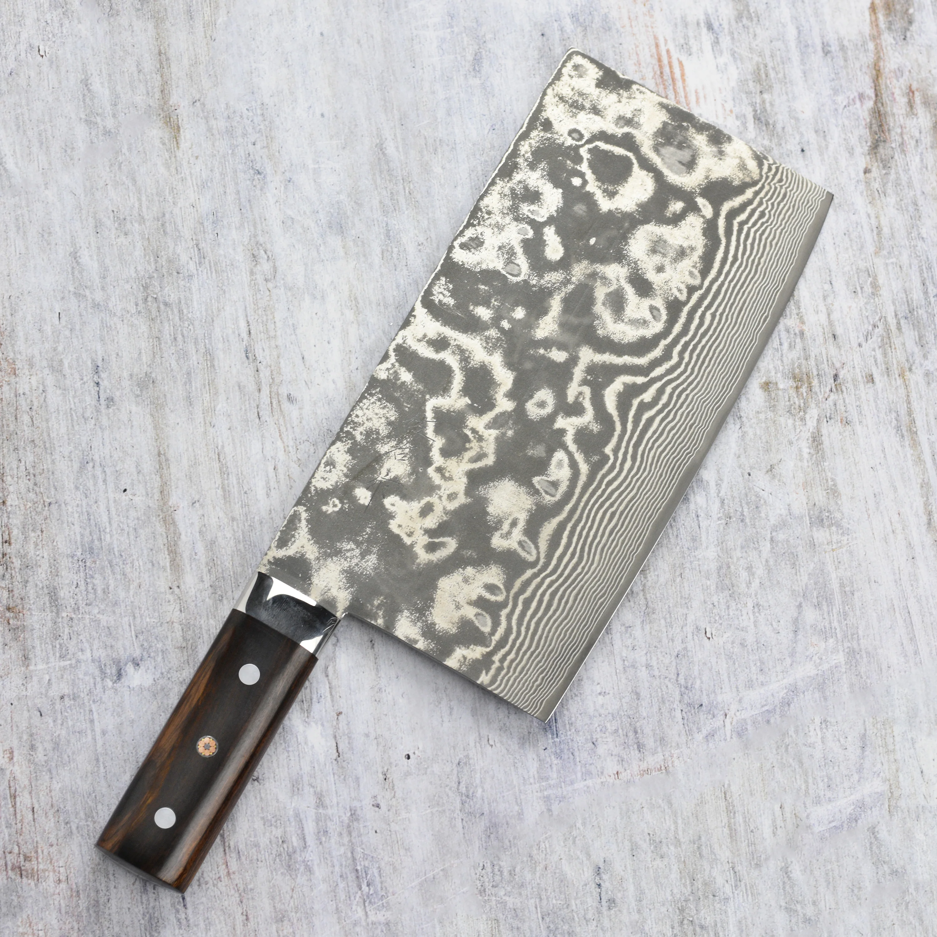 Saji SG2 Black Damascus 8.6" Chuka Bocho - Image 7