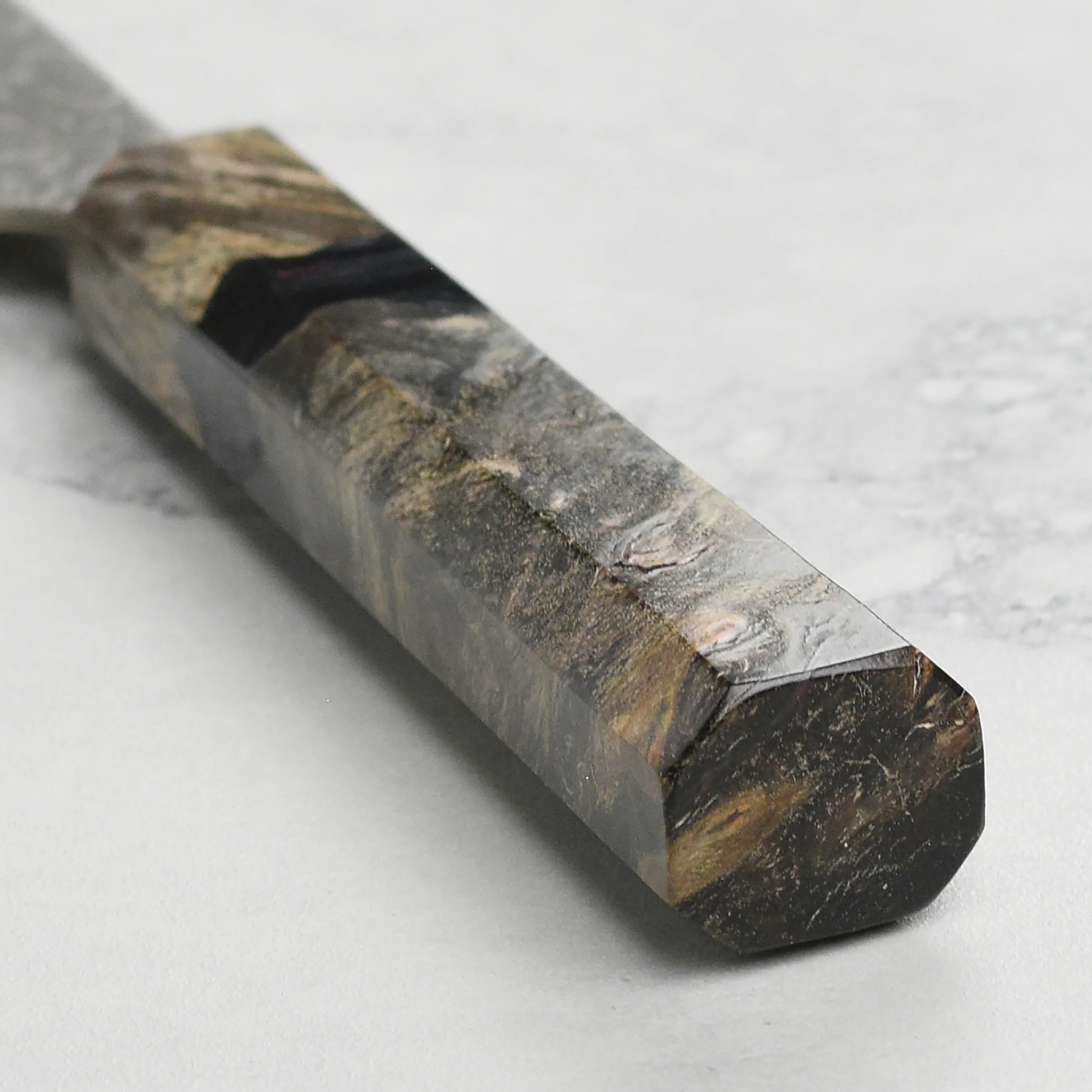 Saji SG2 Black Damascus 6.7" Nakiri, Stabilized Birch - Image 2