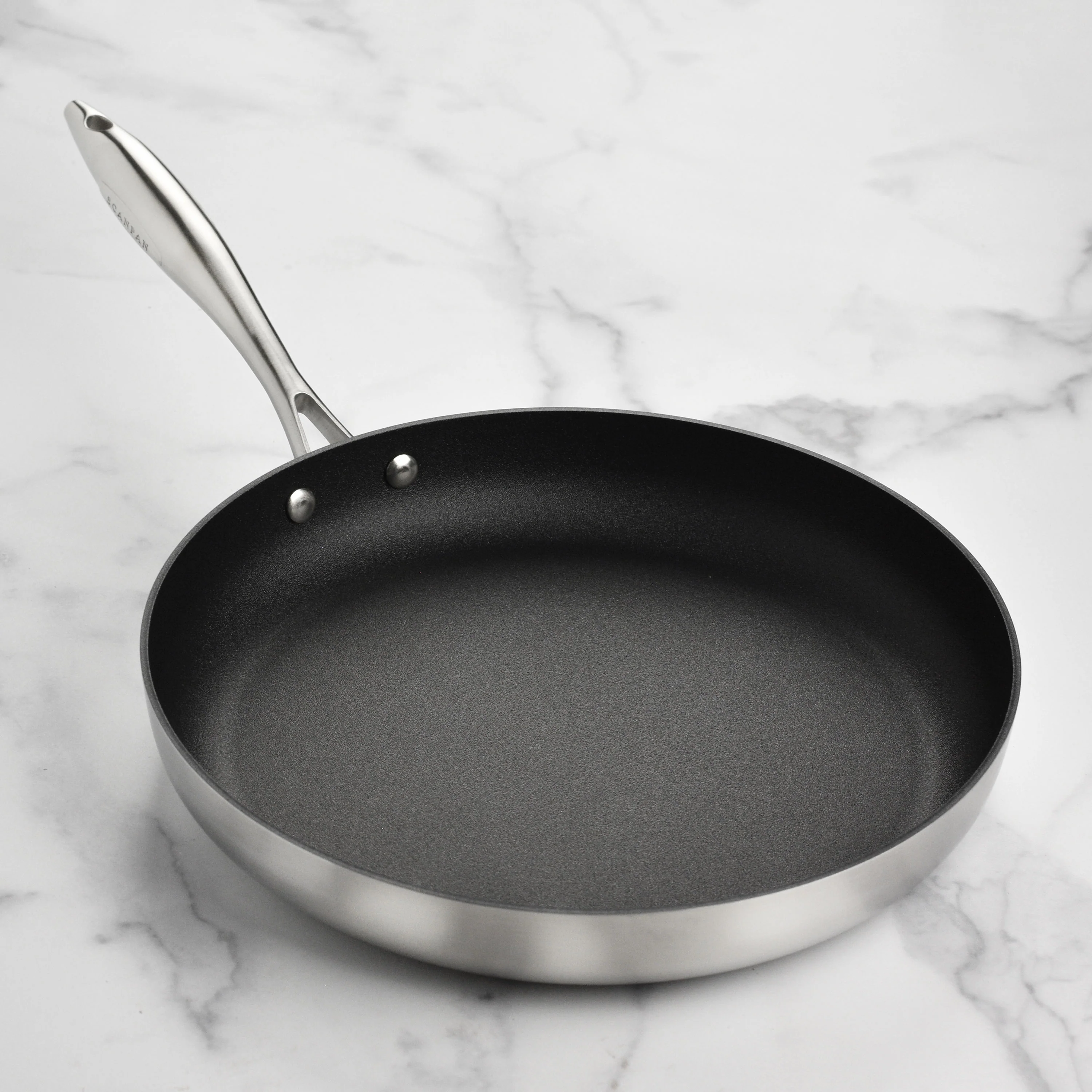 Scanpan CX+ 12.5" Stainless Steel Nonstick Fry Pan with Lid - Image 3