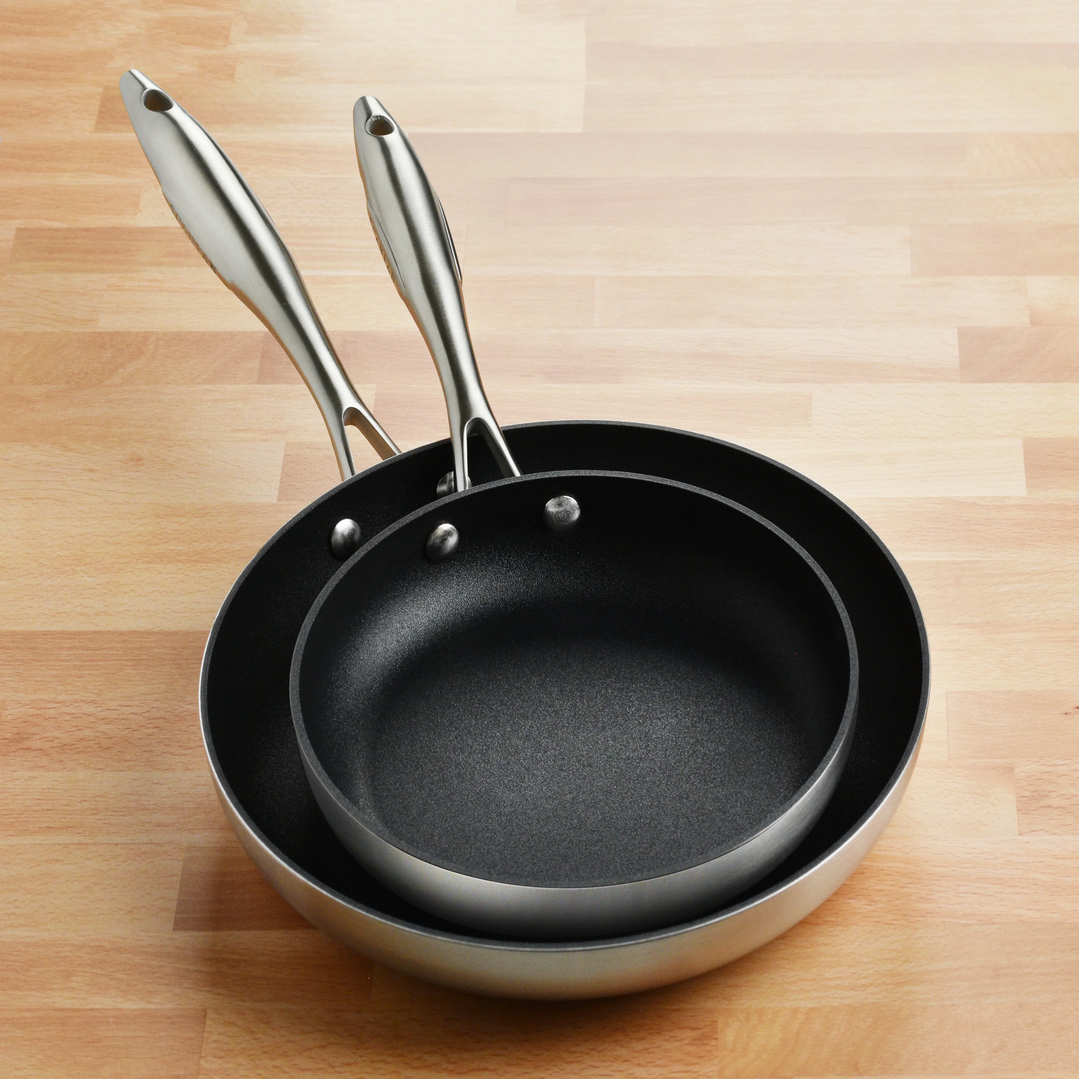 Scanpan CX+ 8 & 10.25" Stainless Steel Nonstick Fry Pan Set - Image 2