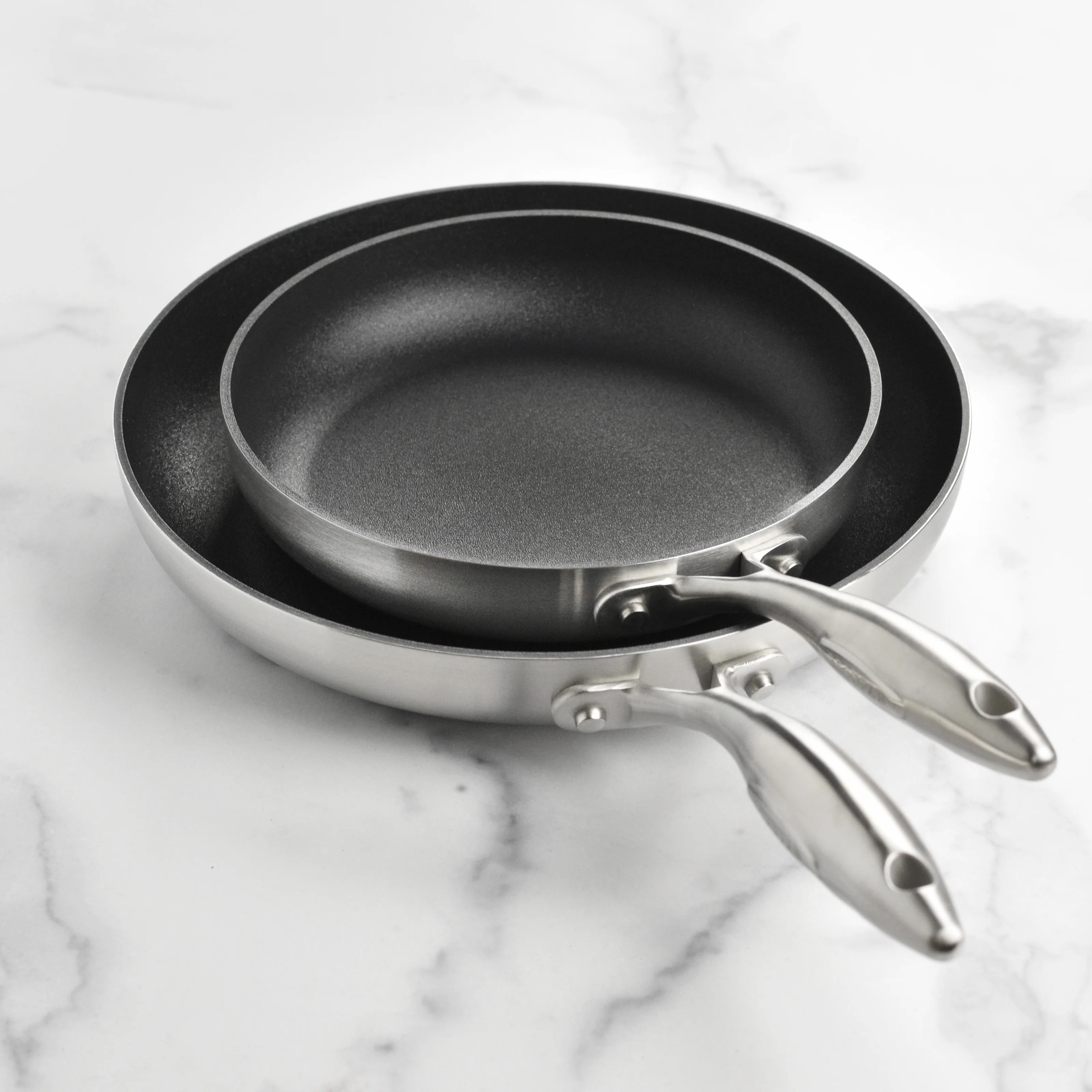 Scanpan CX+ 8 & 10.25" Stainless Steel Nonstick Fry Pan Set - Image 5