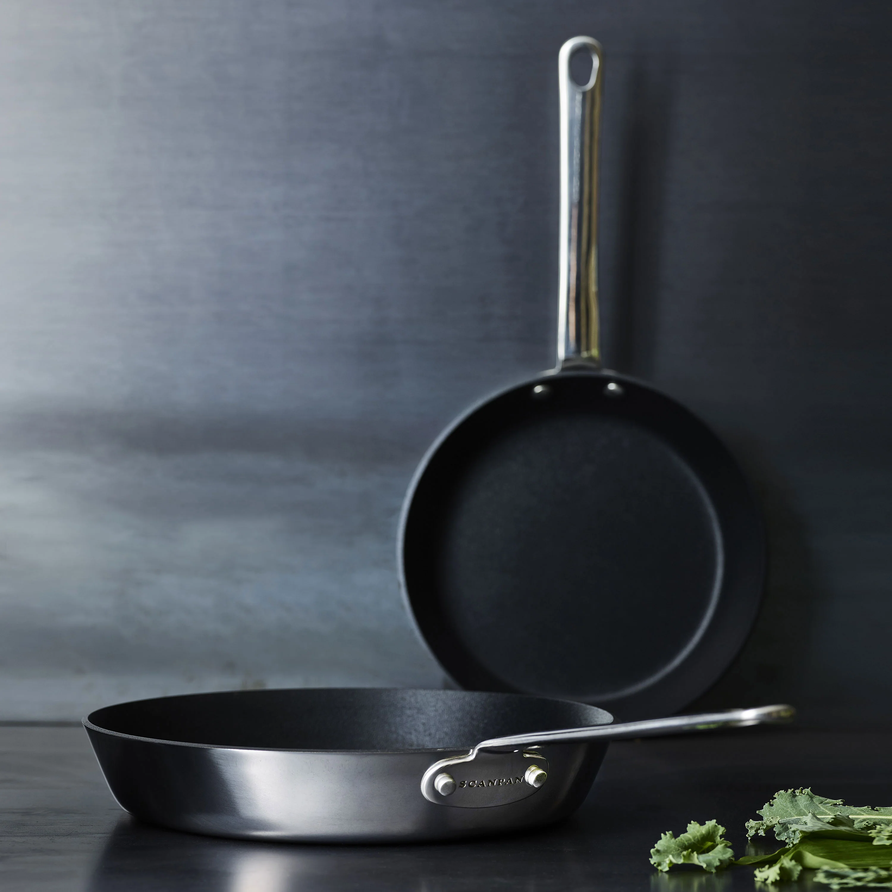 Scanpan Maitre D' Stratanium+ Nonstick Stainless Steel Fry Pan Set with Lids - Image 2