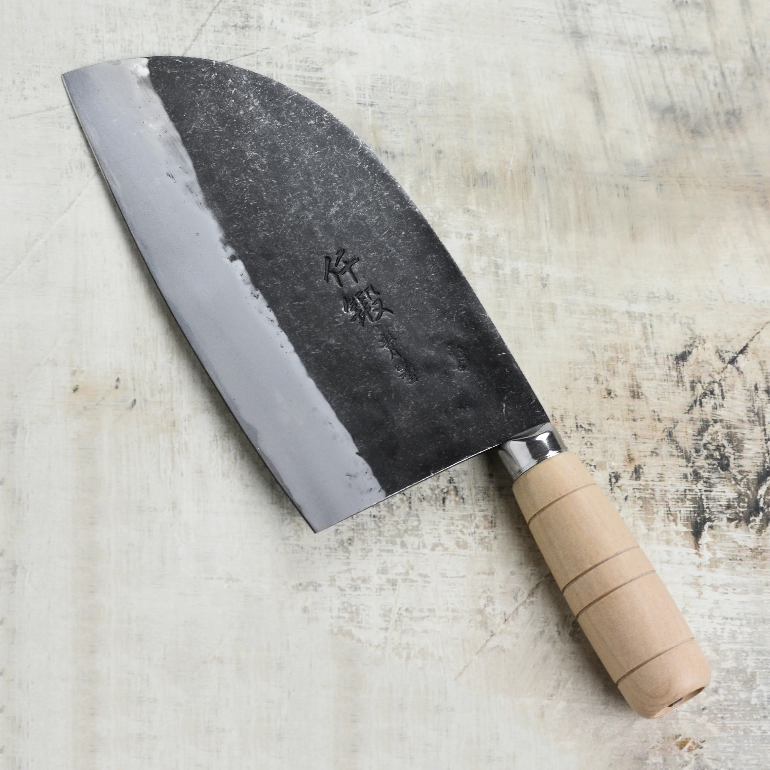 Sentan Forged Aogami #2 Kurouchi 7.5" Santoku Cleaver - Image 3