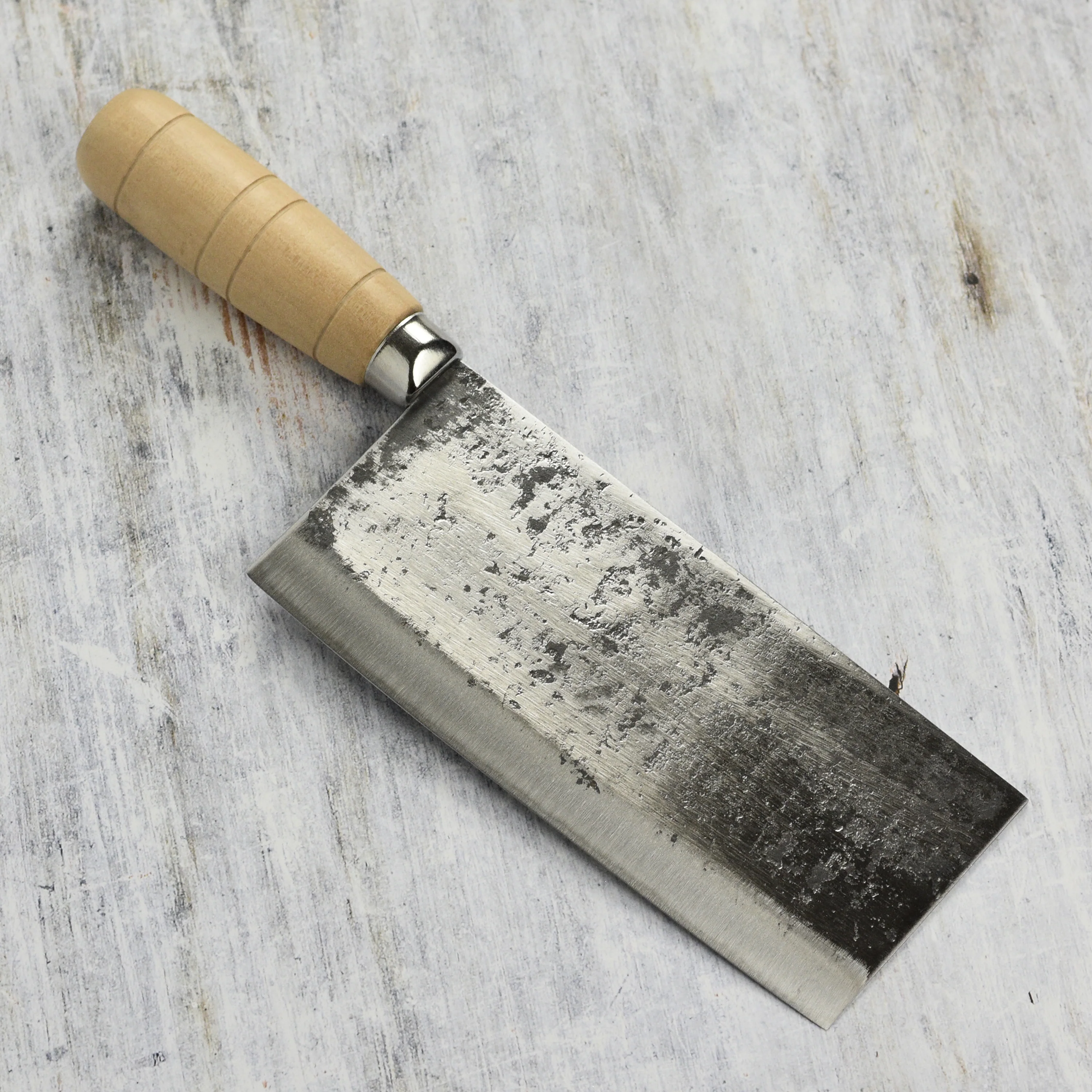 Sentan Forged Shirogami #2 Stainless Clad 6.7" Chinese Cleaver, Migaki - Image 5