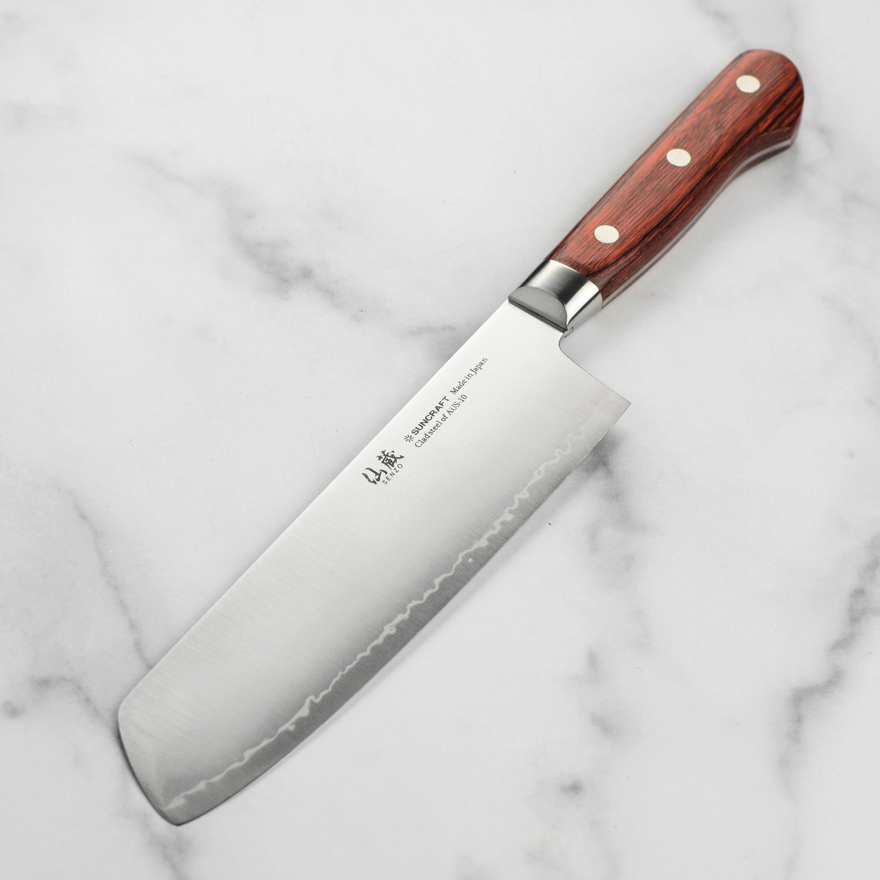 Senzo Clad AUS10 6.75" Nakiri Knife - Image 5