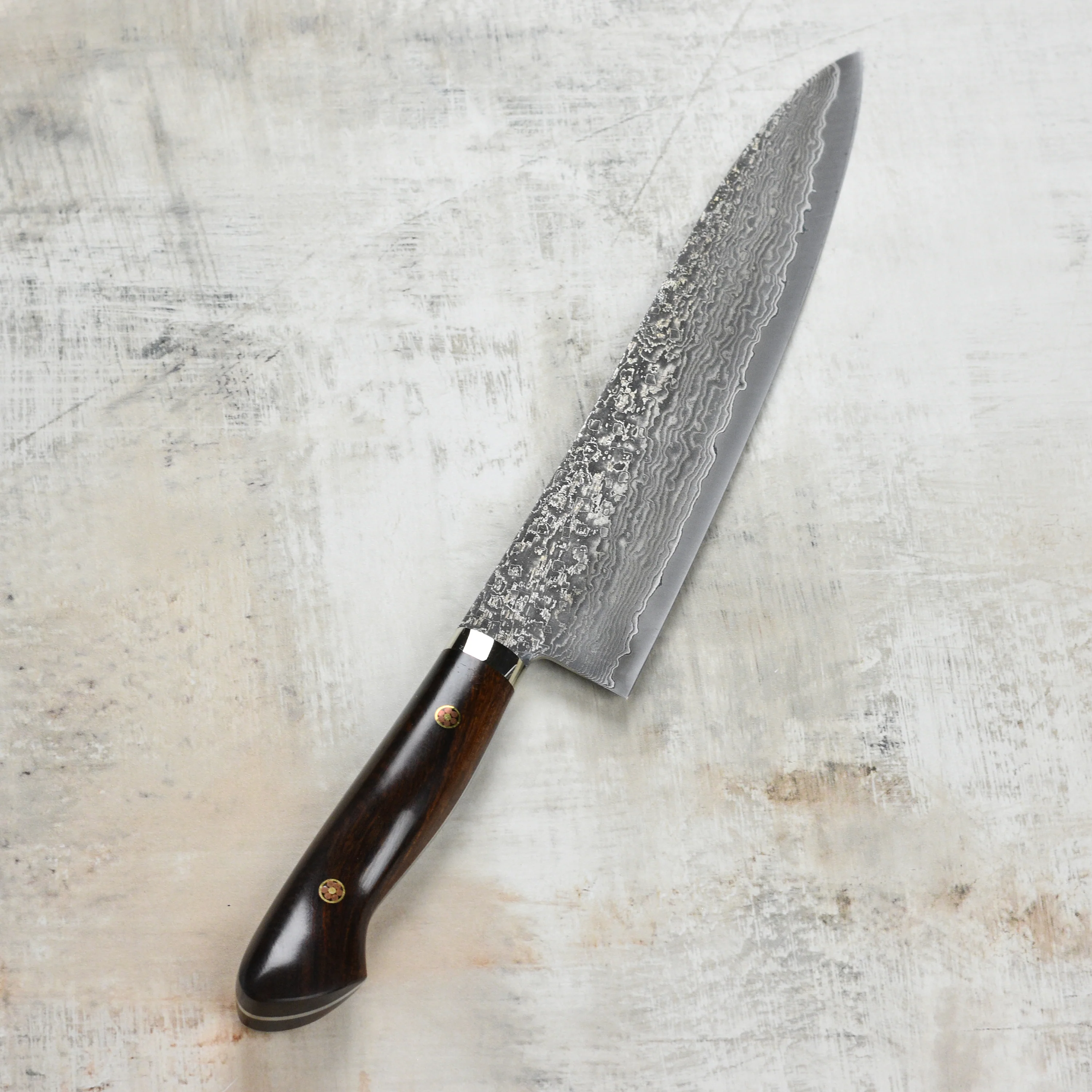 Shigeki Tanaka Hand-Forged R2 Damascus 9.4" Gyuto - Image 3