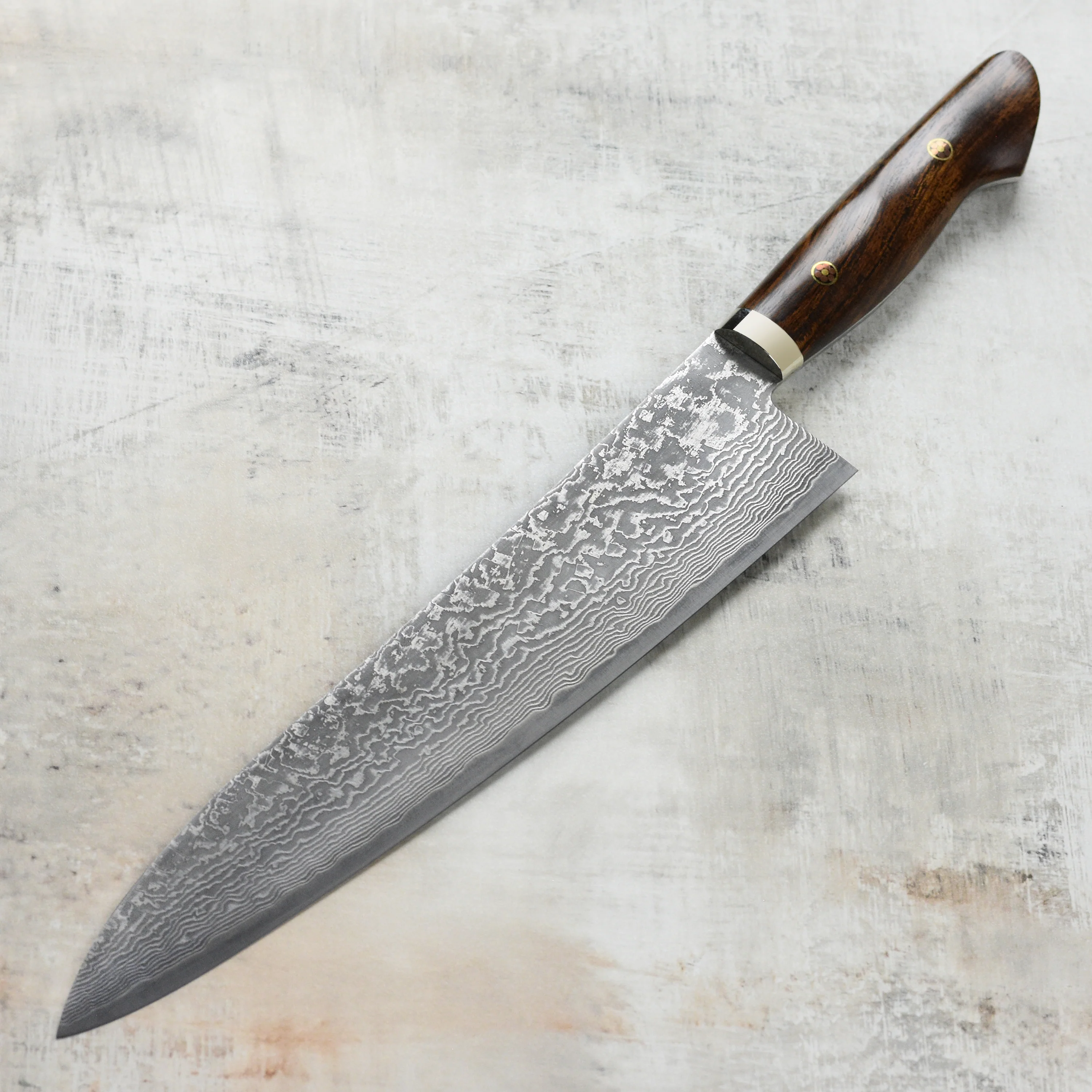 Shigeki Tanaka Hand-Forged R2 Damascus 10.6" Gyuto - Image 7