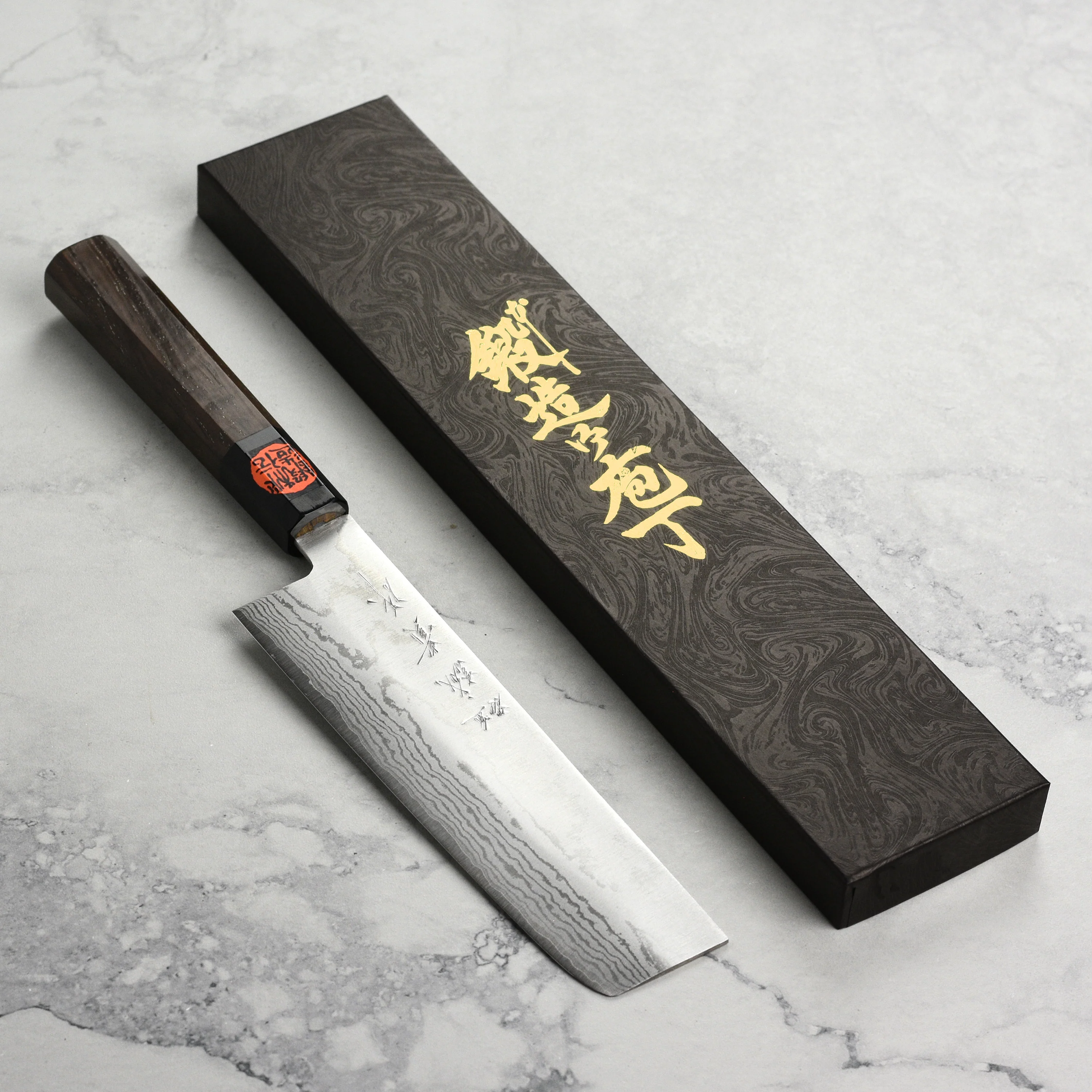 Shigeki Tanaka VG10 Damascus 6.5" Nakiri - Image 3