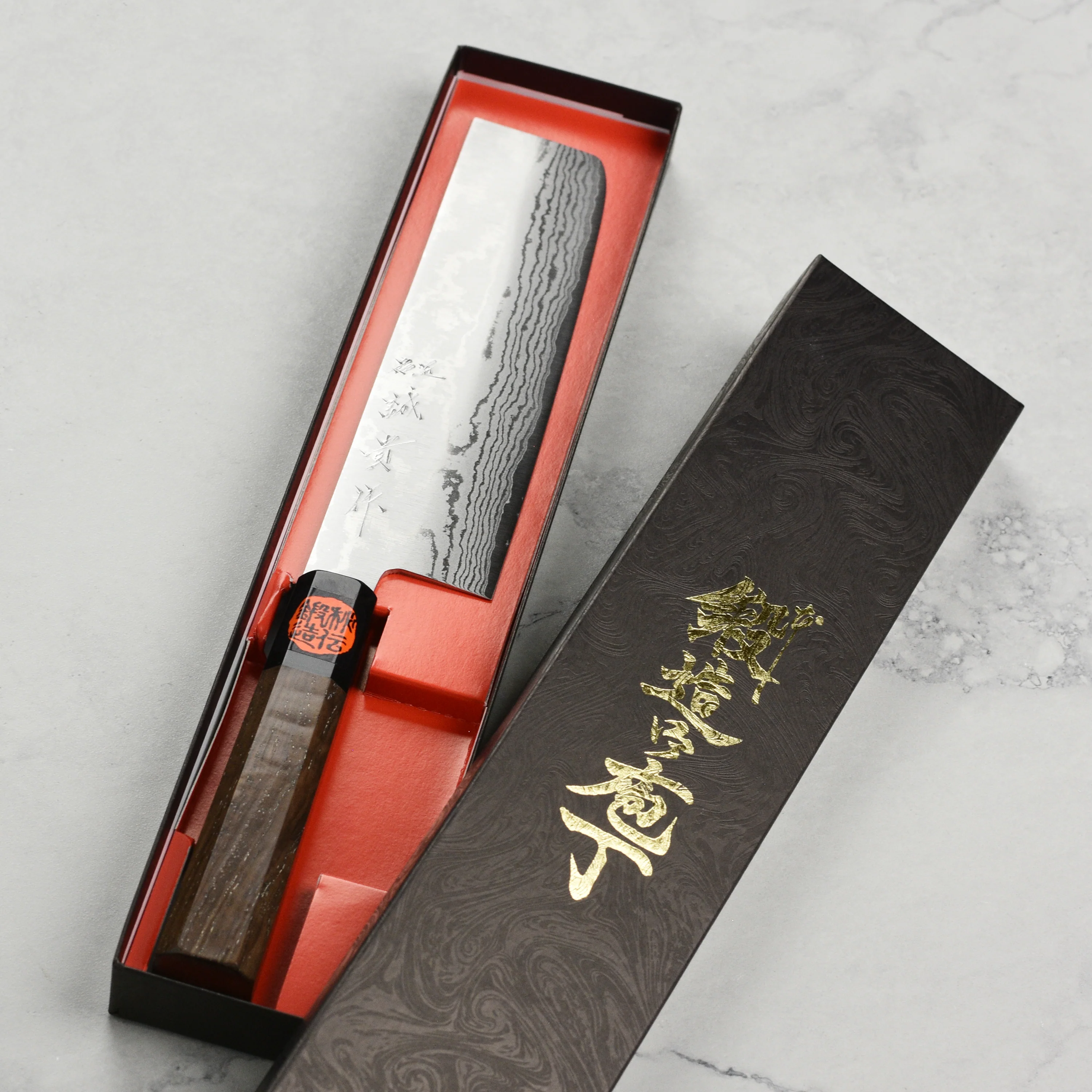 Shigeki Tanaka VG10 Damascus 6.5" Nakiri - Image 8