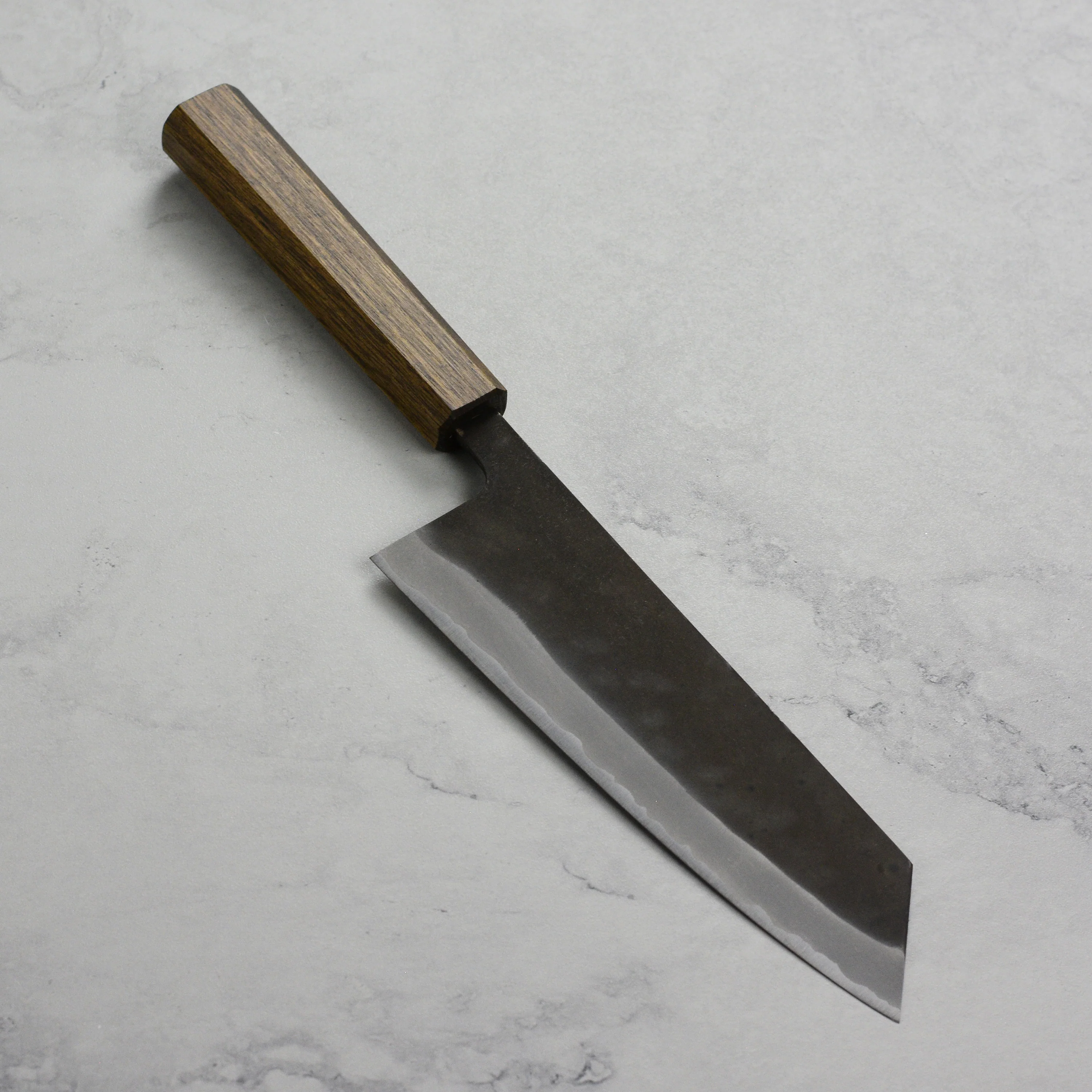 Shiro Kamo Aogami Super Kurouchi Stainless Clad 7" Bunka - Image 6