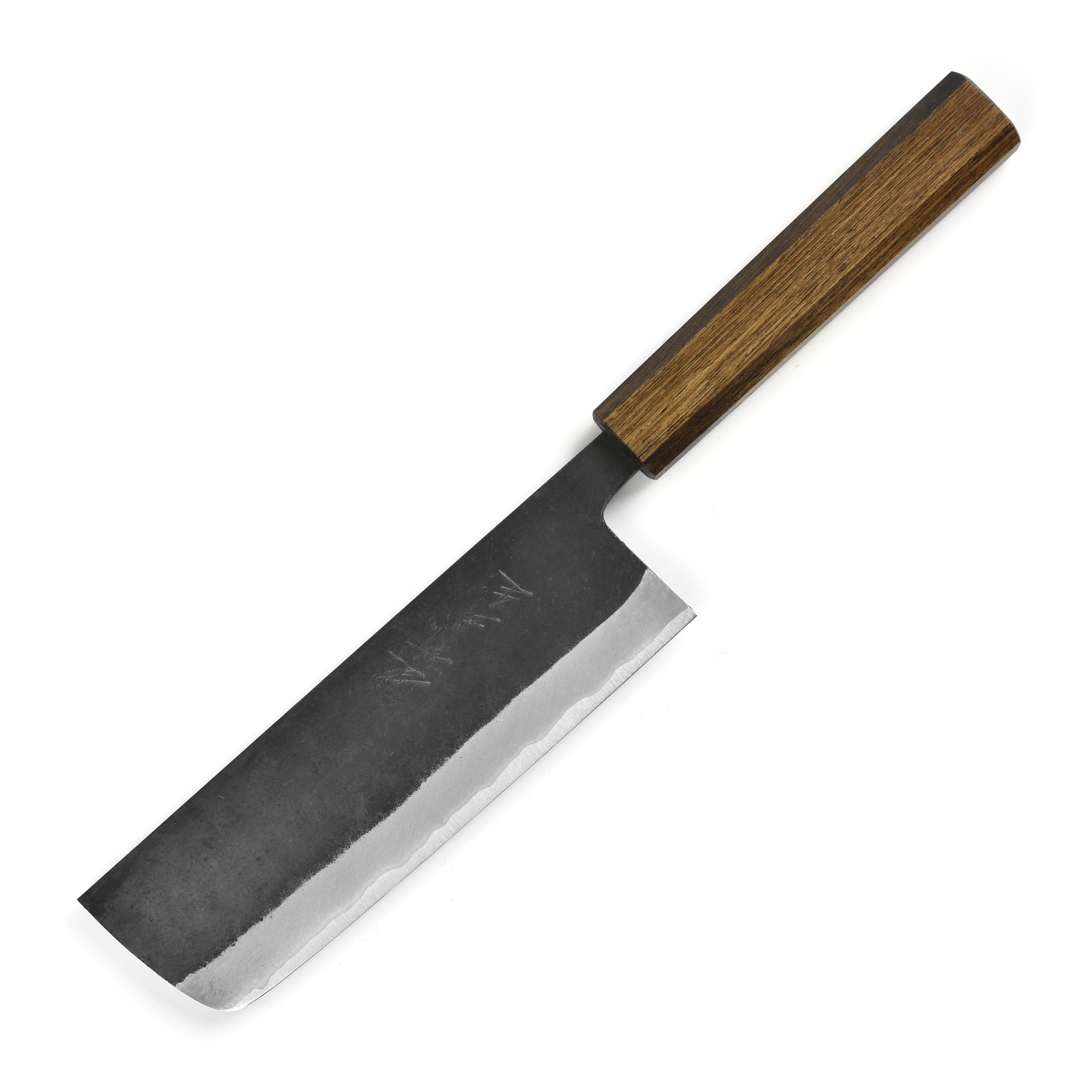 Shiro Kamo Aogami Super Kurouchi Stainless Clad 6.5" Nakiri - Image 5