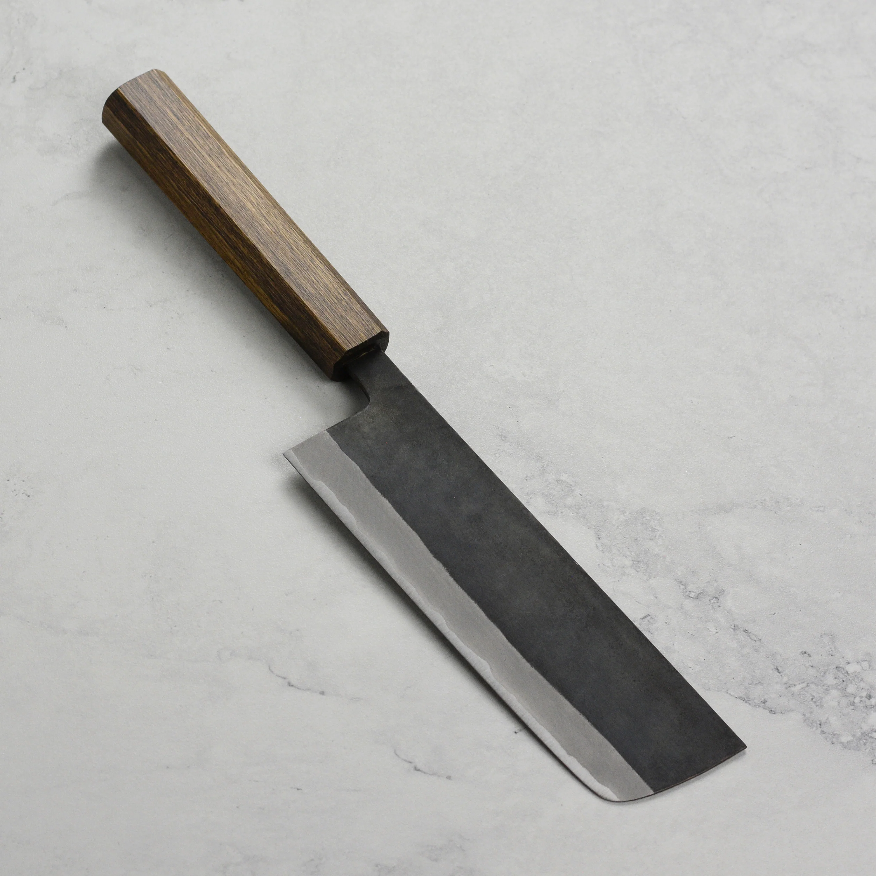 Shiro Kamo Aogami Super Kurouchi Stainless Clad 6.5" Nakiri - Image 8