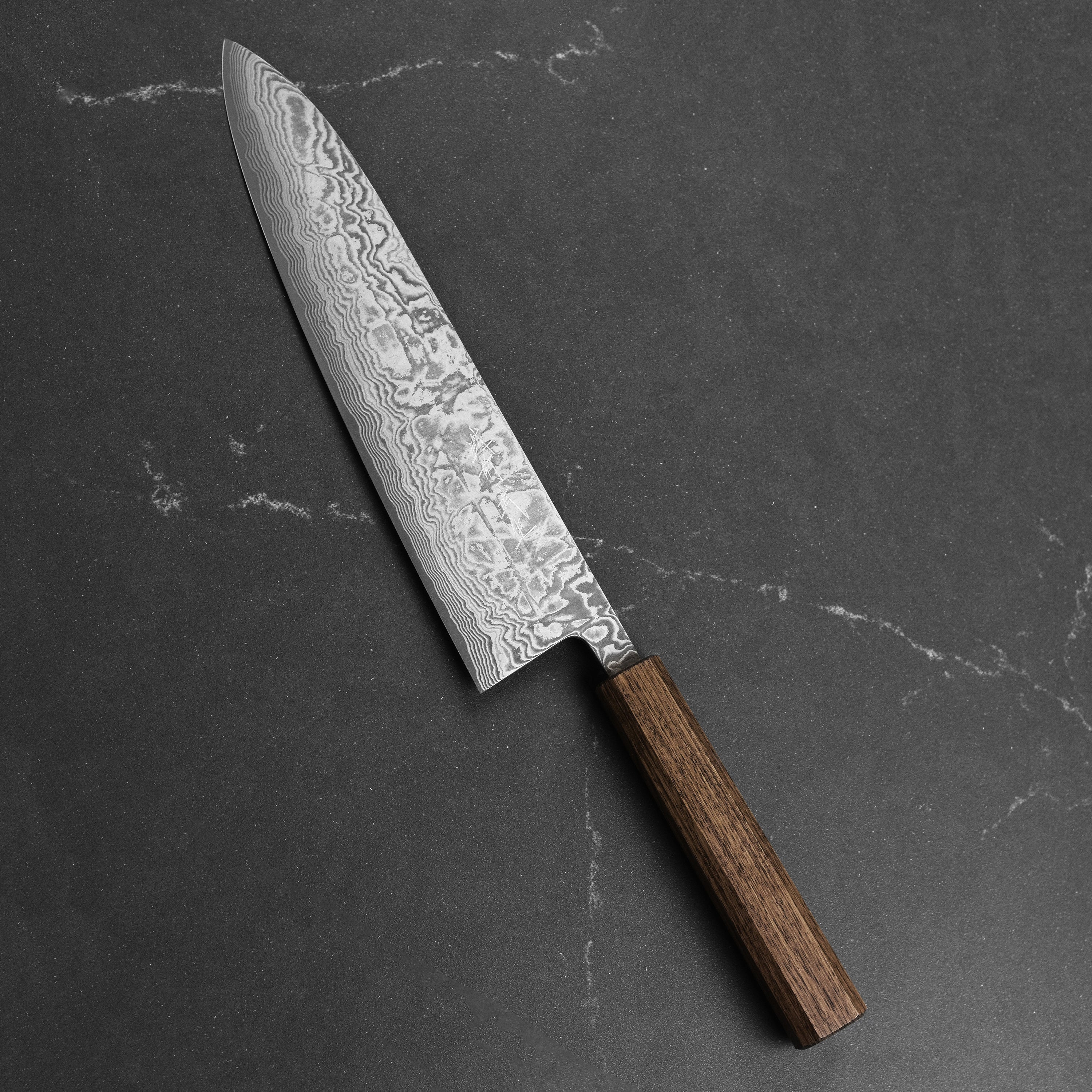Shiro Kamo SG2 Kurozome Damascus 9.4" Gyuto - Image 4