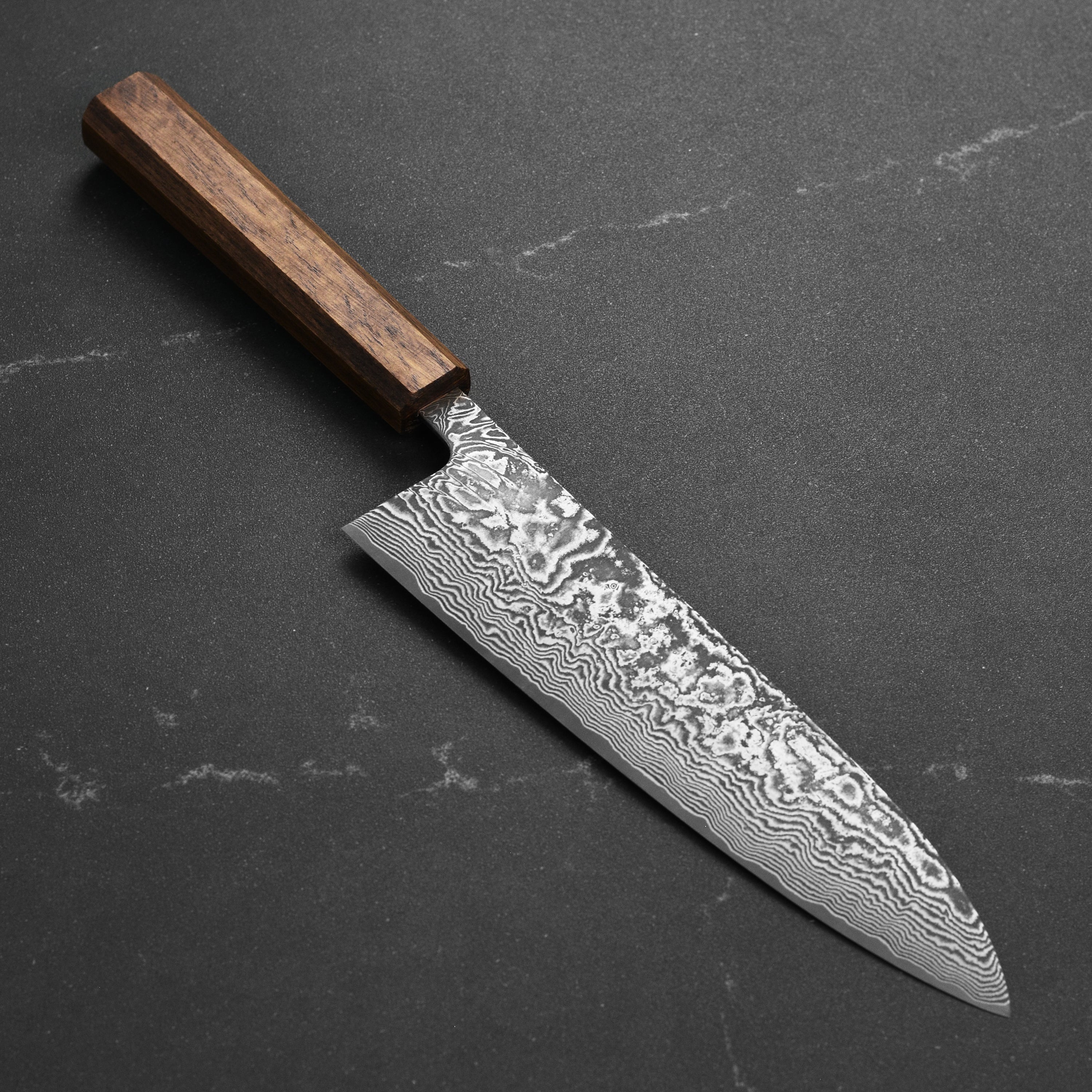 Shiro Kamo SG2 Kurozome Damascus 8.25" Gyuto - Image 6