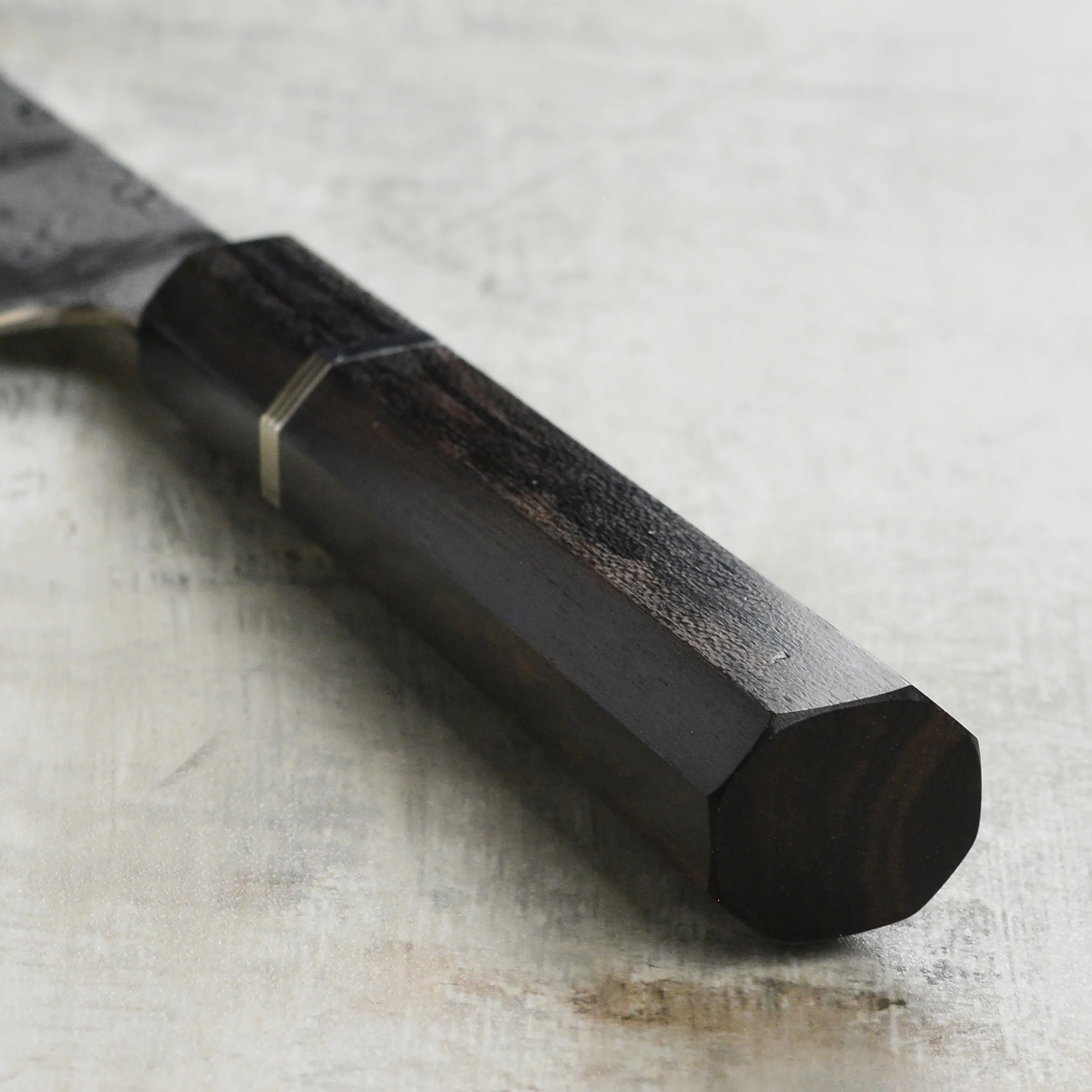Shoichi Hashimoto Shiomachi Aogami #2 + Shirogami #2 Coreless Damascus 9.4" Gyuto - Image 2