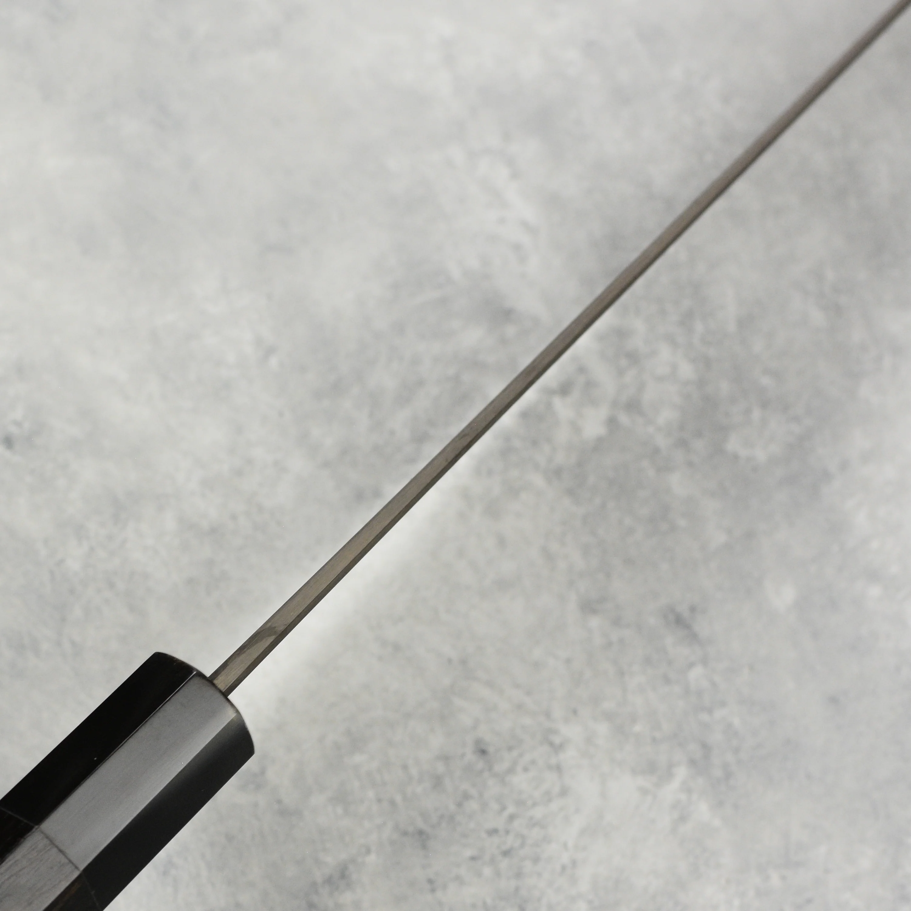 Shoichi Hashimoto Tobikumo Aogami #2 + Shirogami #2 Coreless Damascus 9.4" Gyuto - Image 3