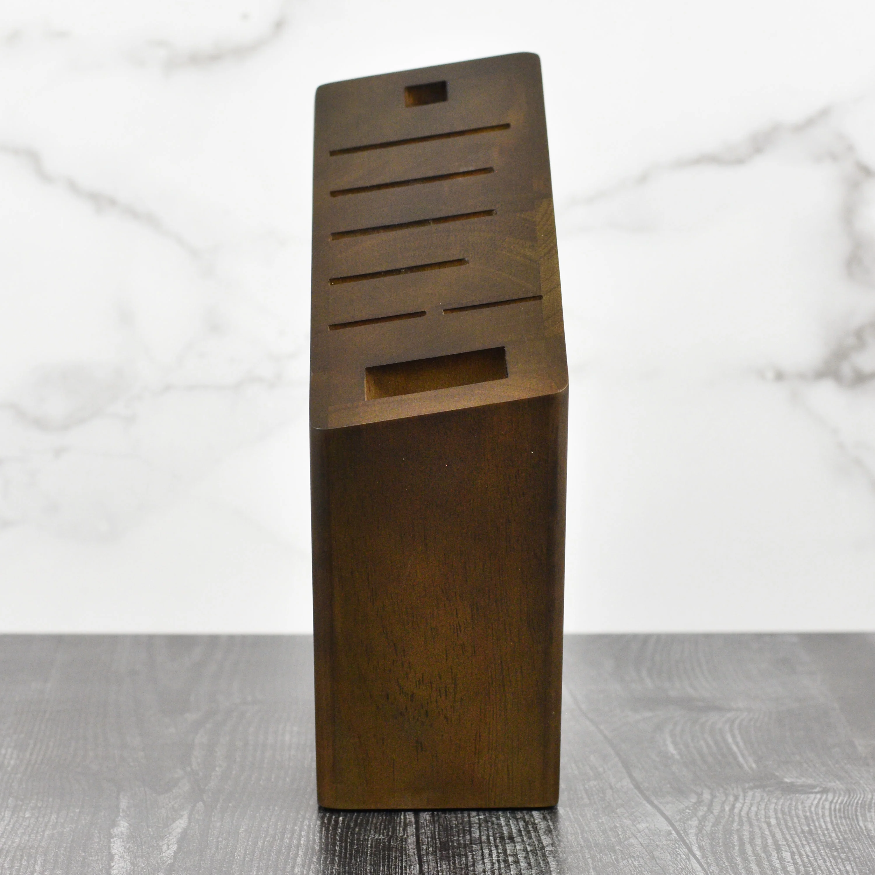 Shun 8 Slot Angled Knife Block, Walnut Finish - Image 2