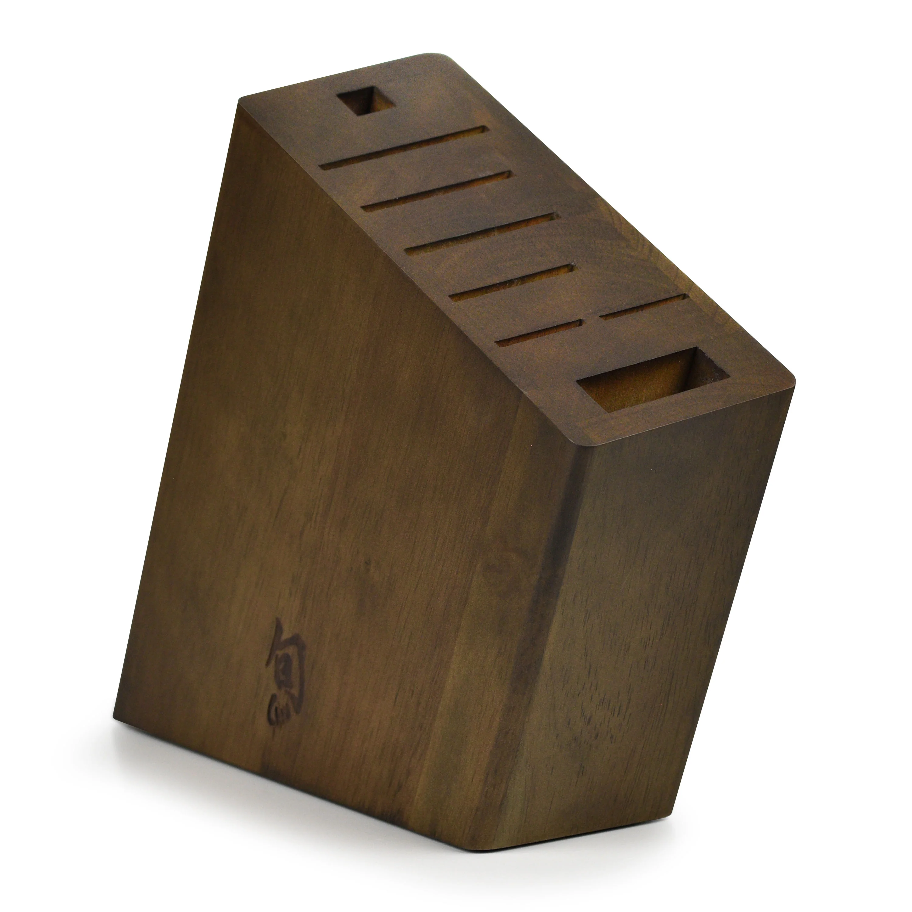 Shun 8 Slot Angled Knife Block, Walnut Finish - Image 4