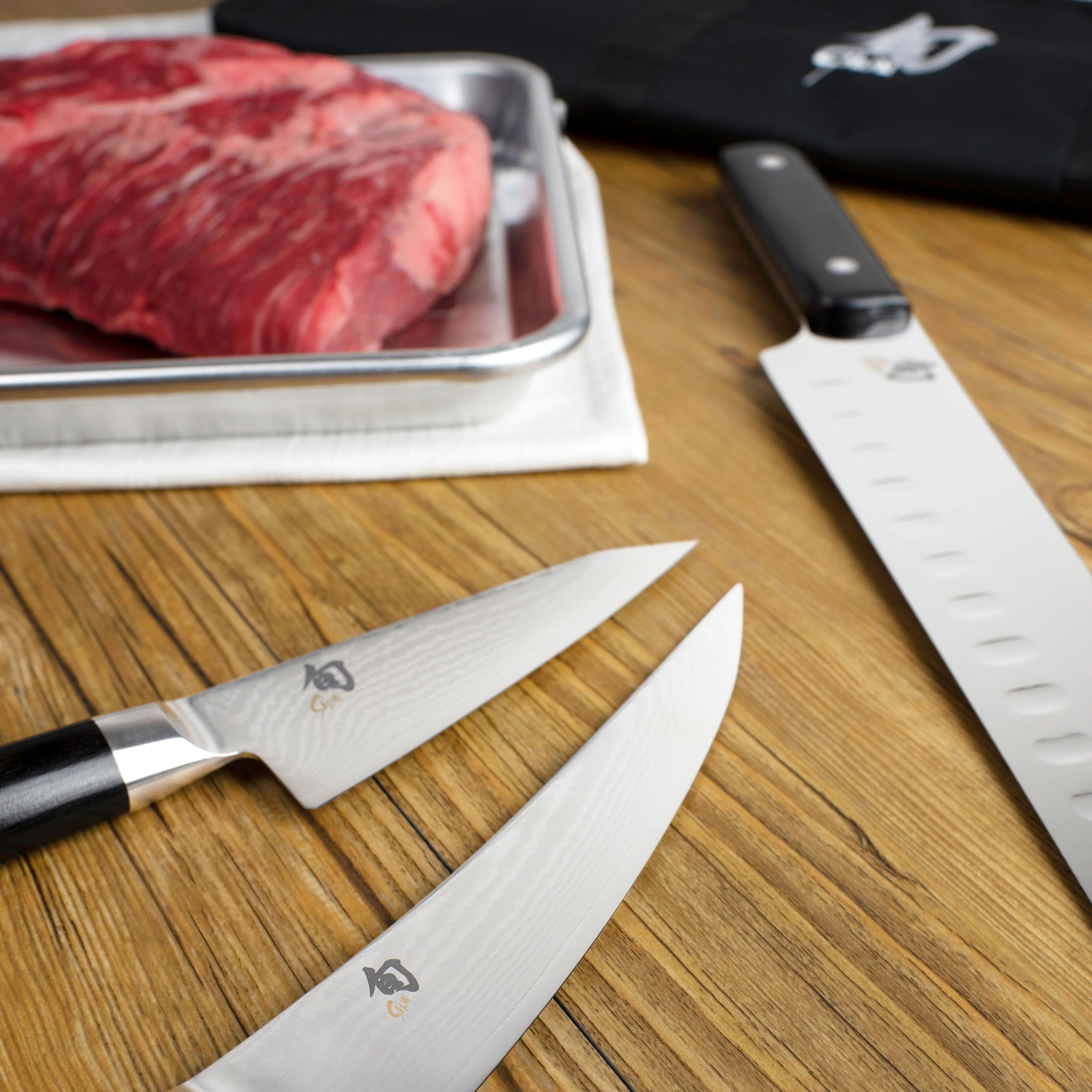 Shun Classic 12" Hollow Edge Brisket Knife with Saya - Image 6