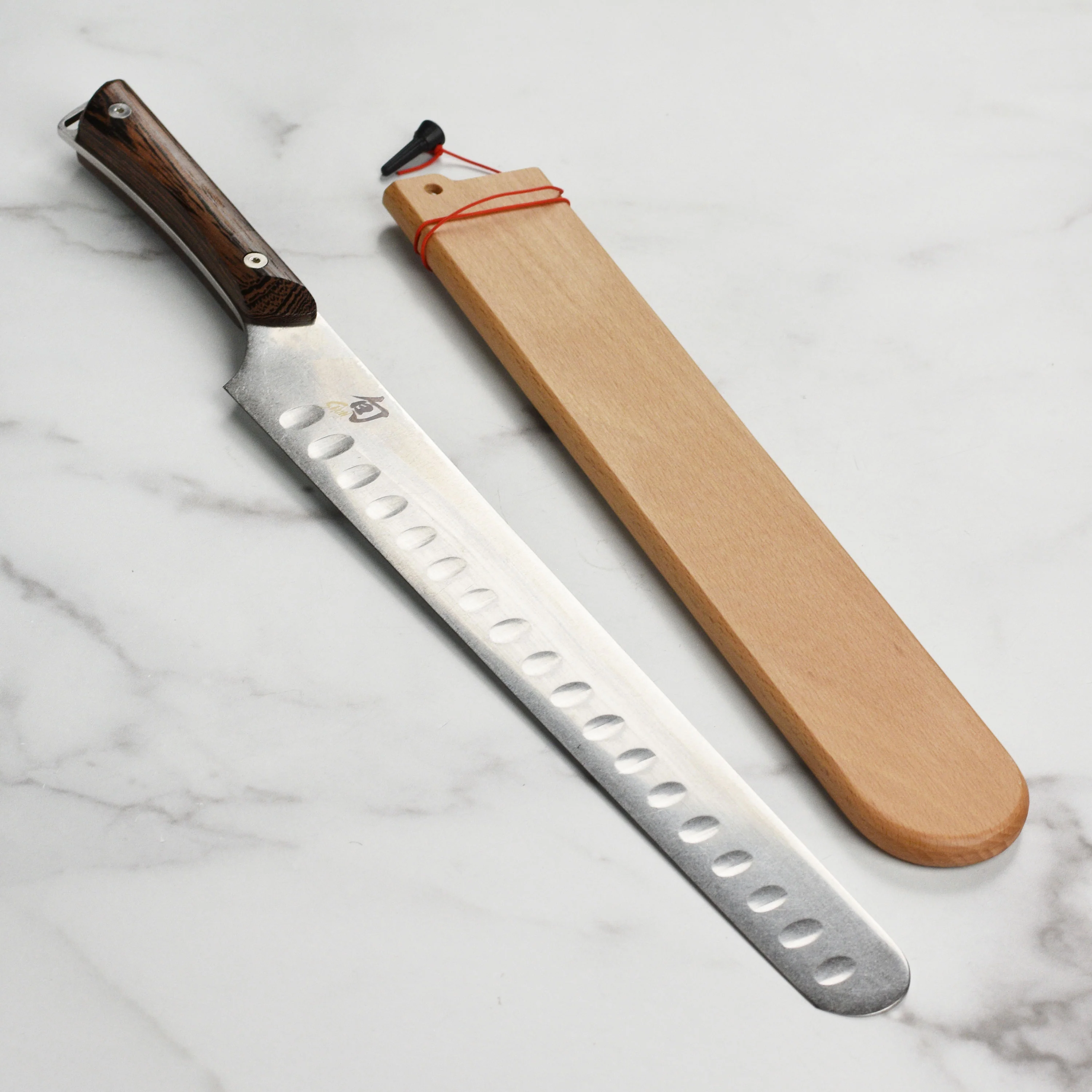Shun Kanso 12" Hollow Edge Brisket Knife with Saya