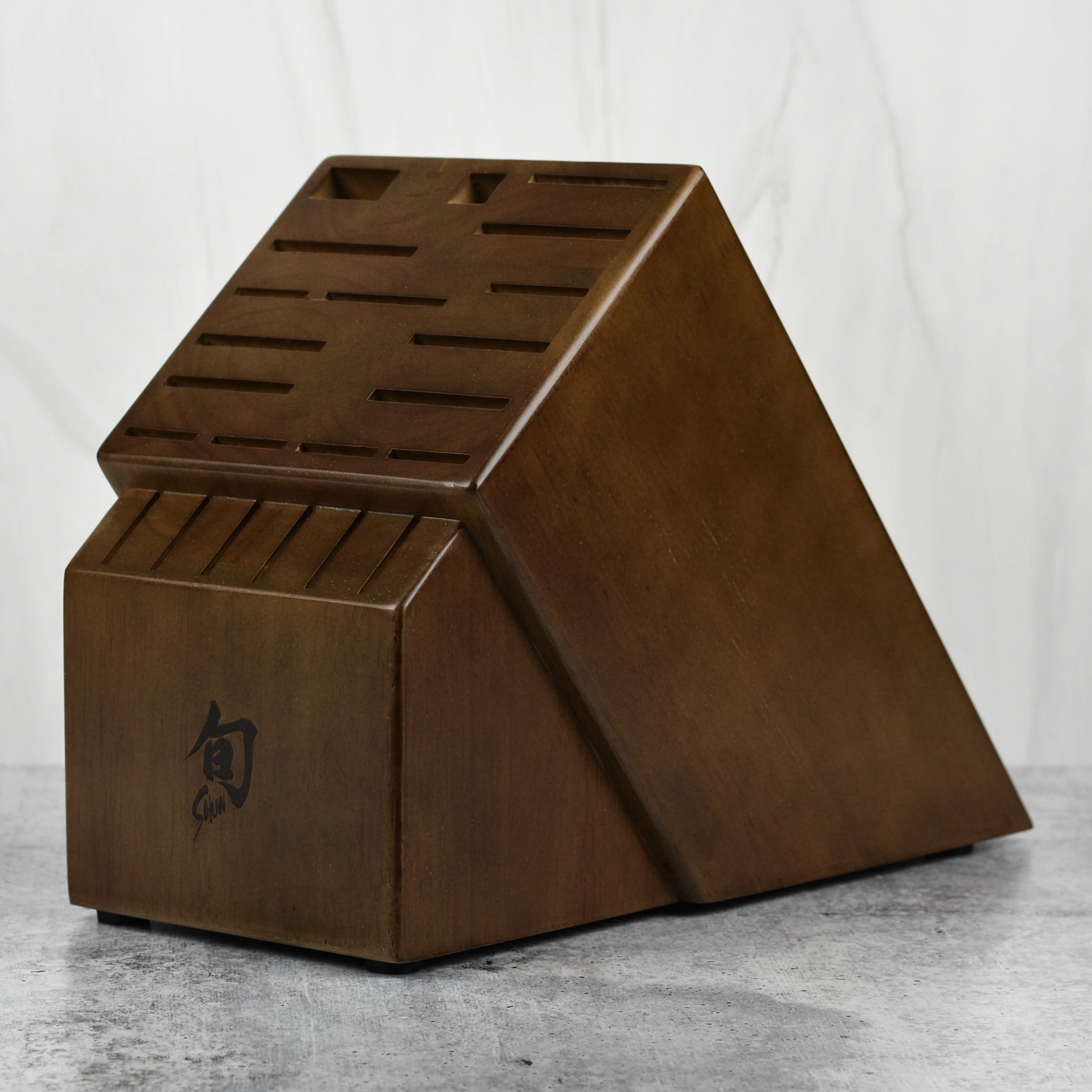 Shun 22 Slot Knife Block, Walnut Finish - Image 5