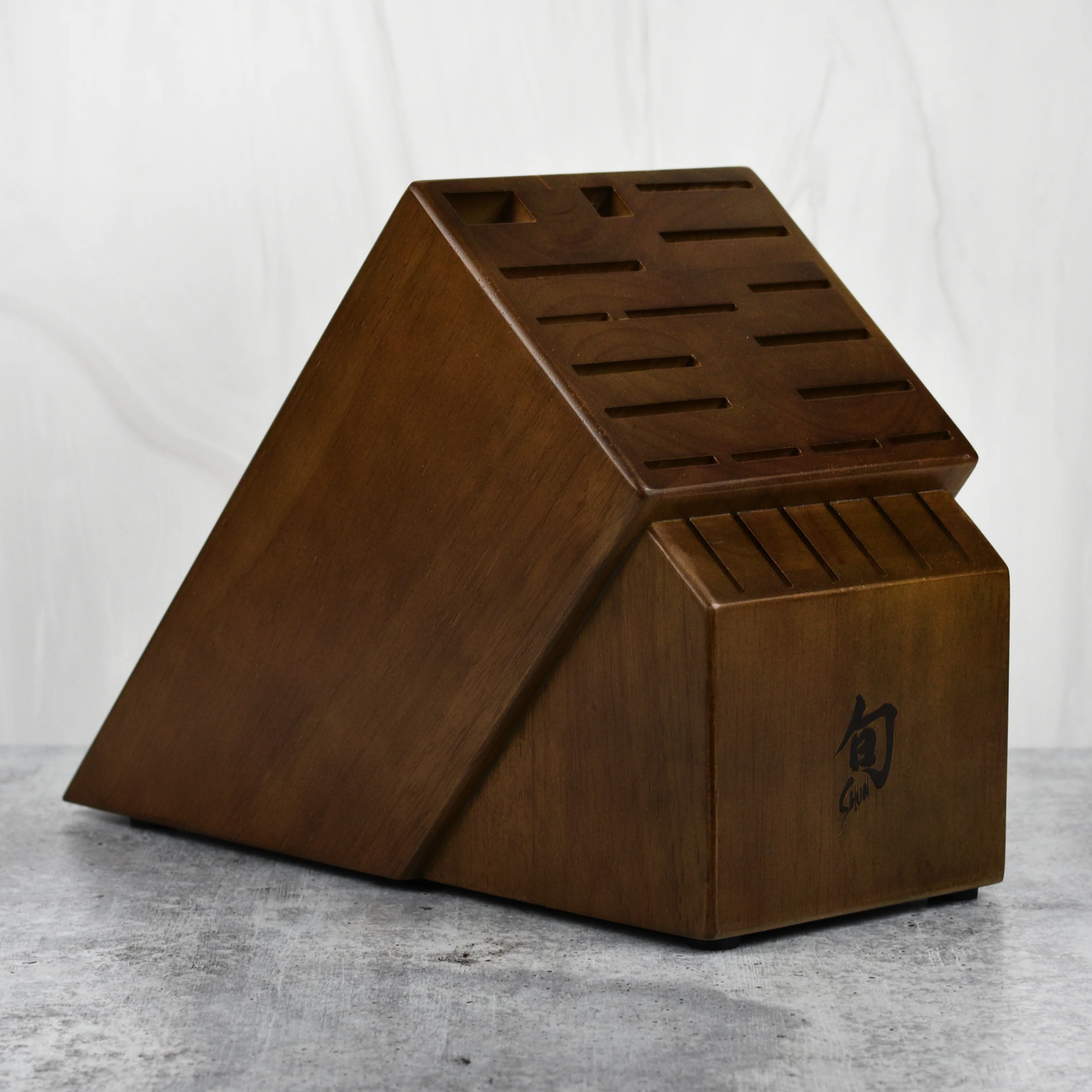 Shun 22 Slot Knife Block, Walnut Finish - Image 7