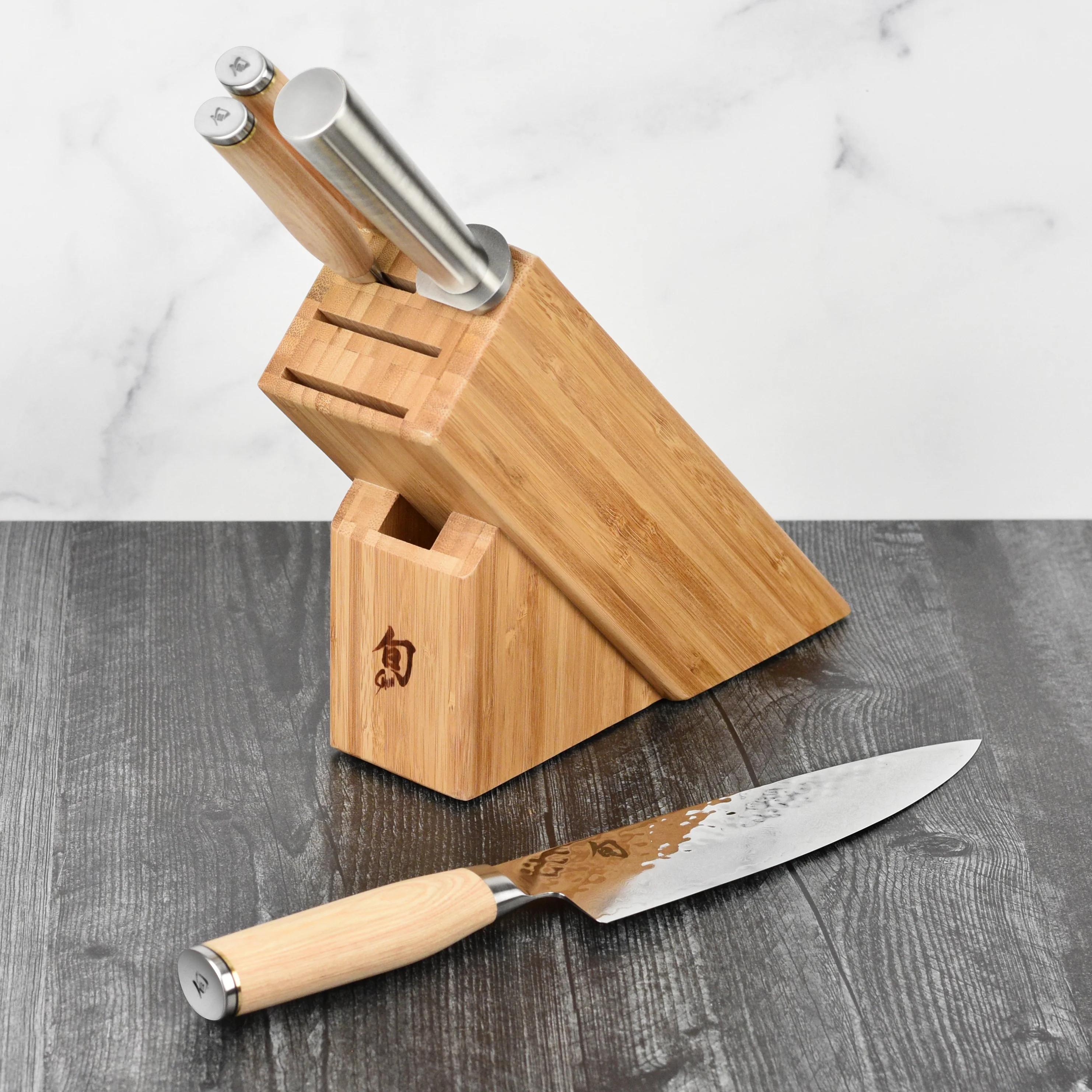 Shun Premier Blonde 5 Piece Slimline Knife Block Set - Image 3