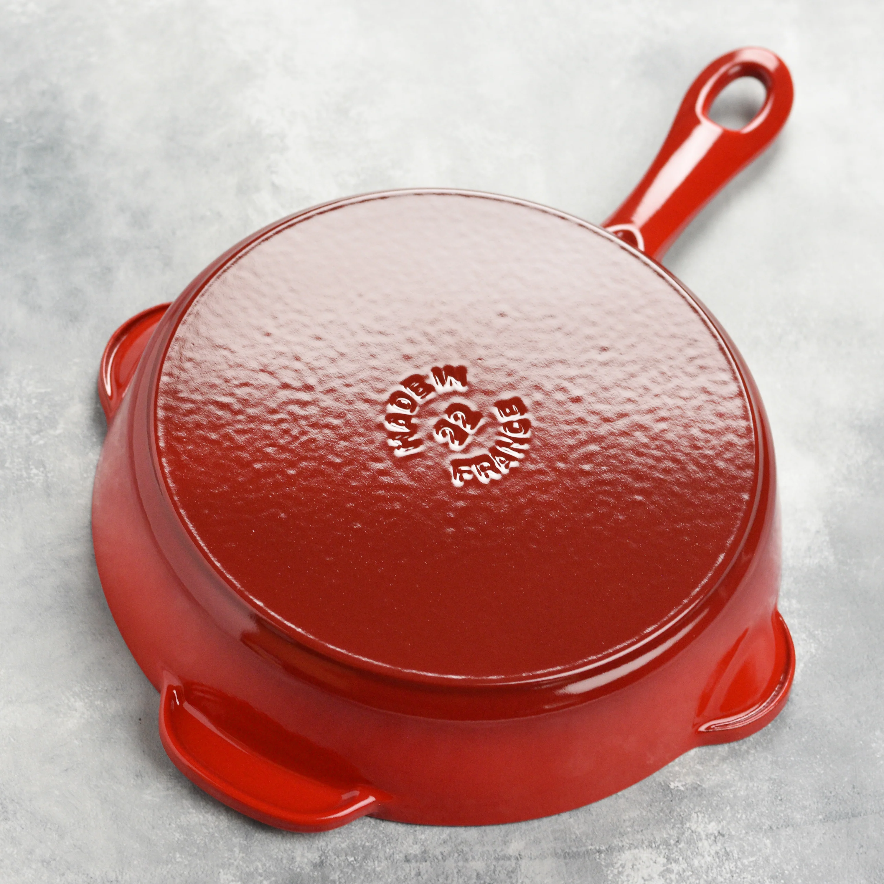 Staub 8.5" Cherry Red Cast Iron Deep Traditional Skillet - Image 3