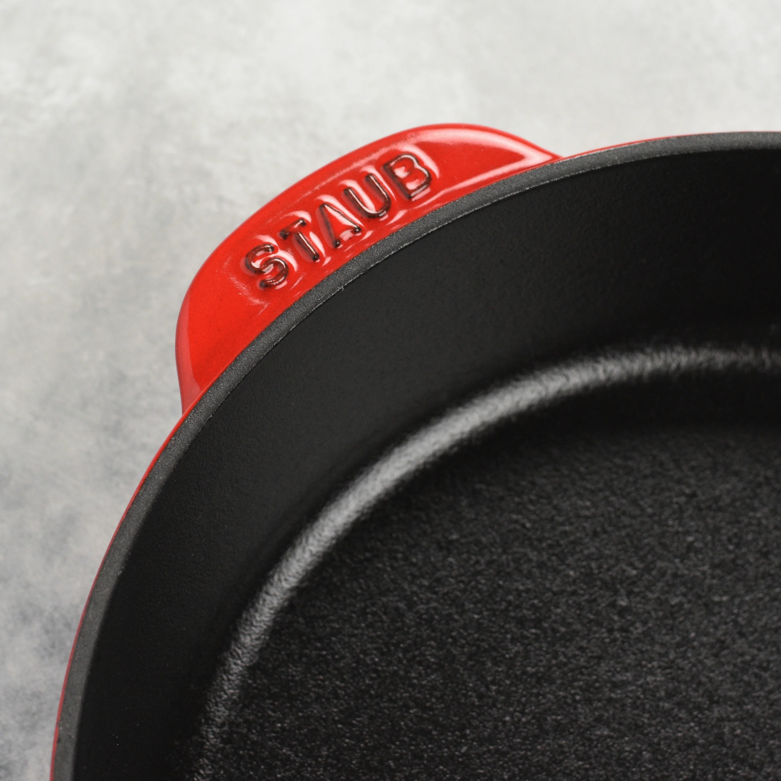 Staub 8.5" Cherry Red Cast Iron Deep Traditional Skillet - Image 4
