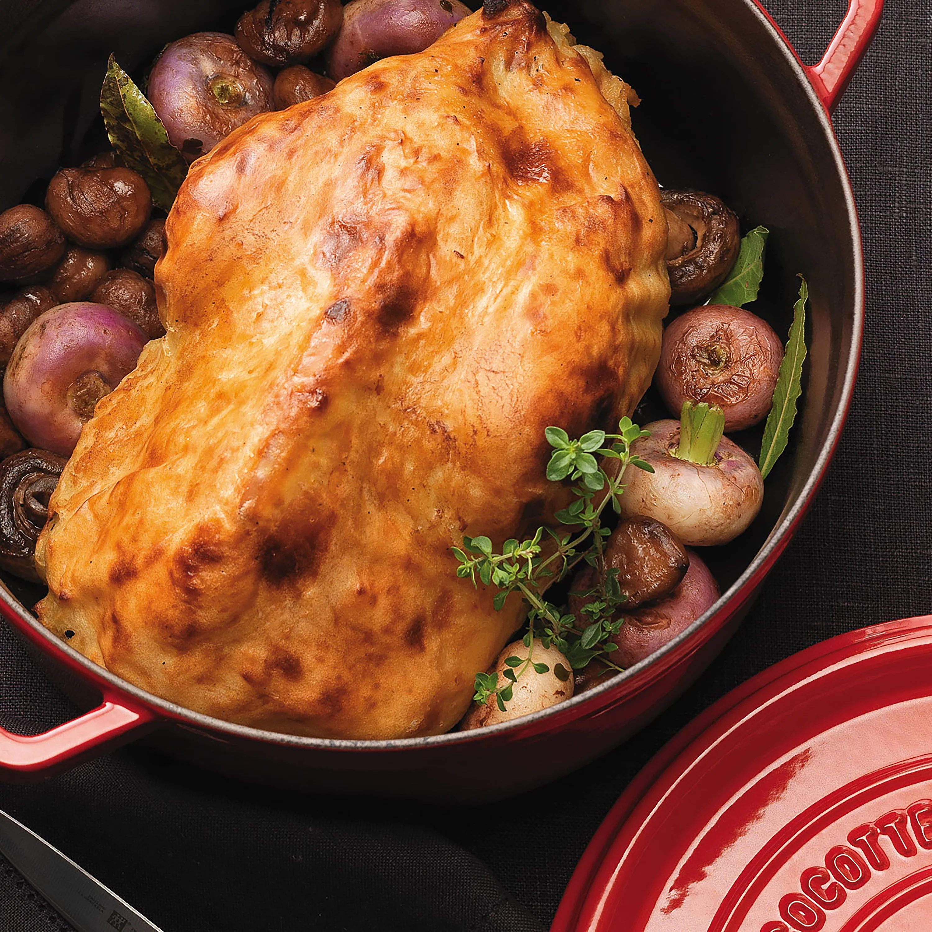 Staub 4-quart Cherry Red Round Dutch Oven - Image 6