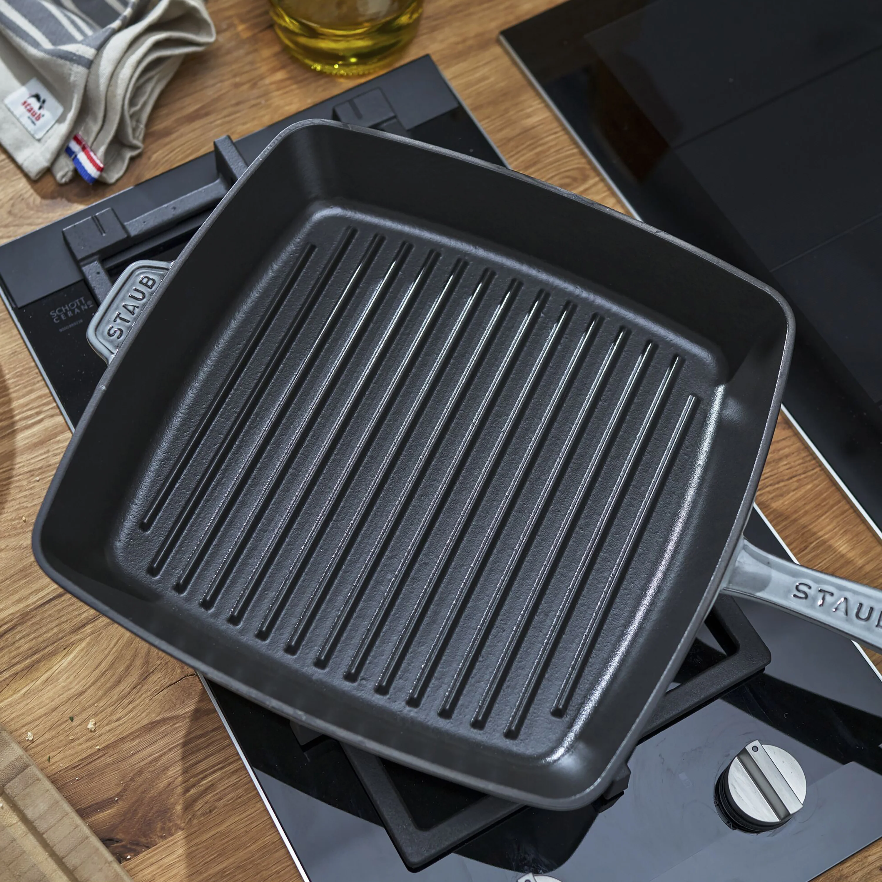 Staub 12" Graphite Gray Square Grill Pan - Image 4