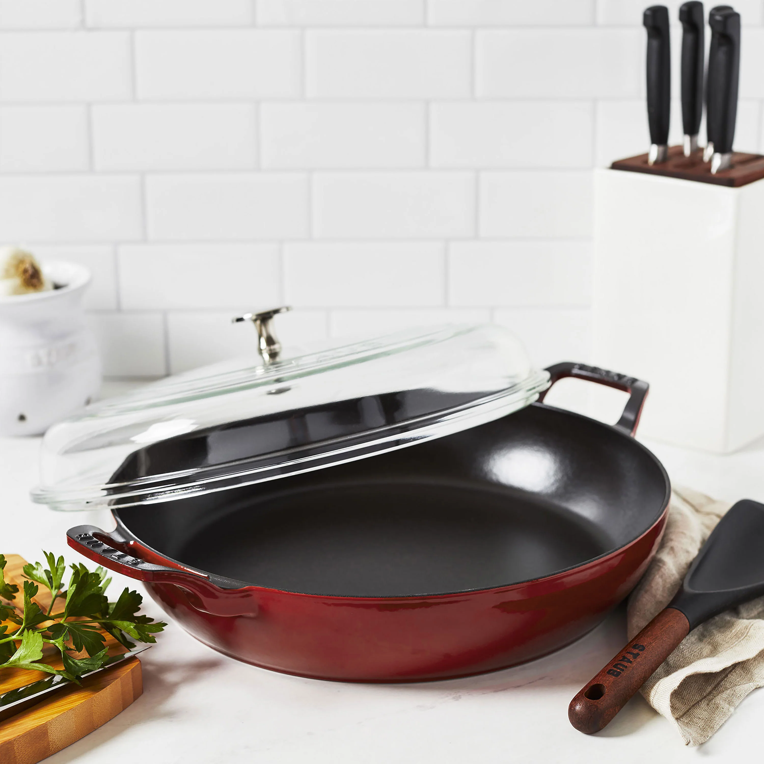 Staub 3.5-quart Grenadine Braiser with Glass Lid - Image 2