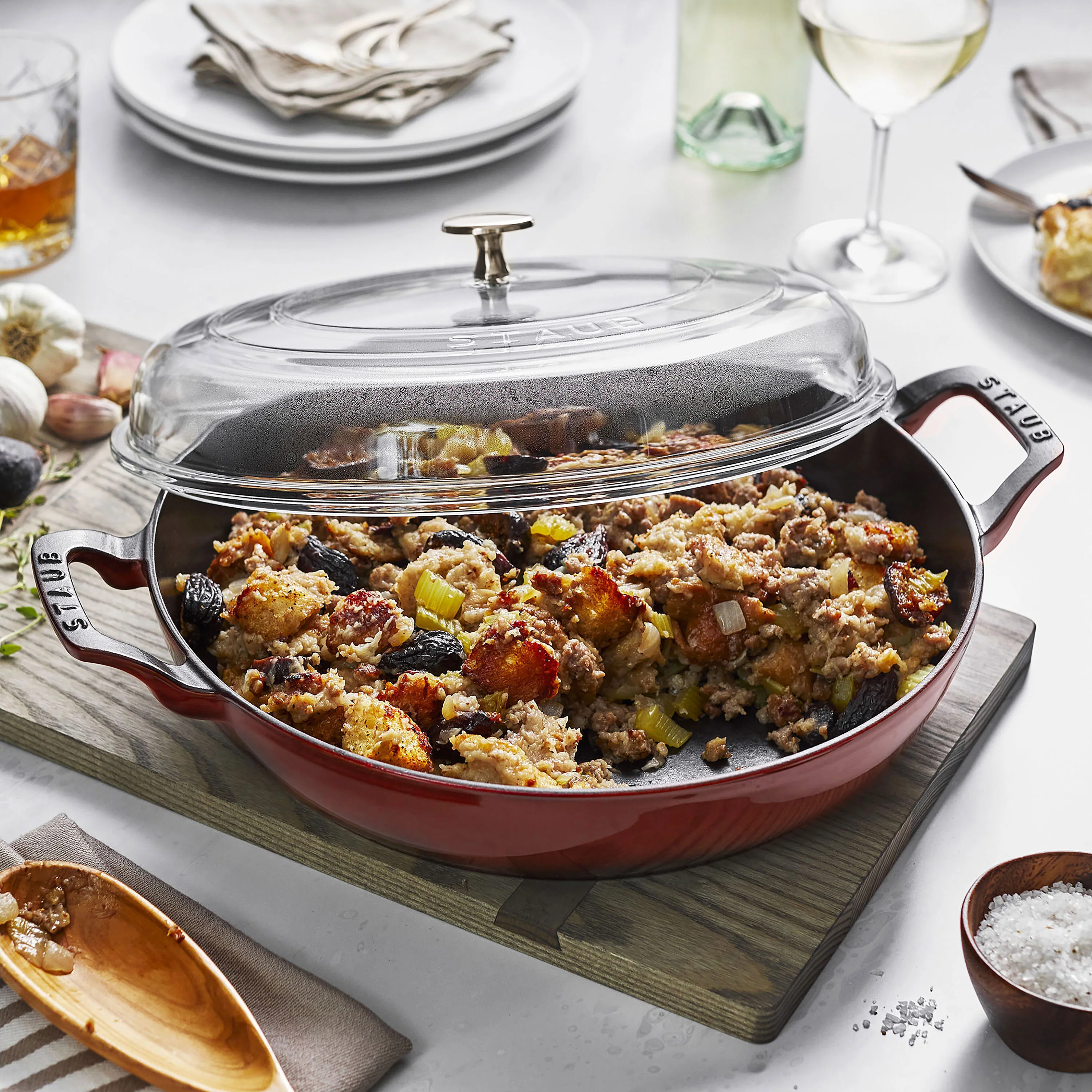 Staub 3.5-quart Grenadine Braiser with Glass Lid - Image 6