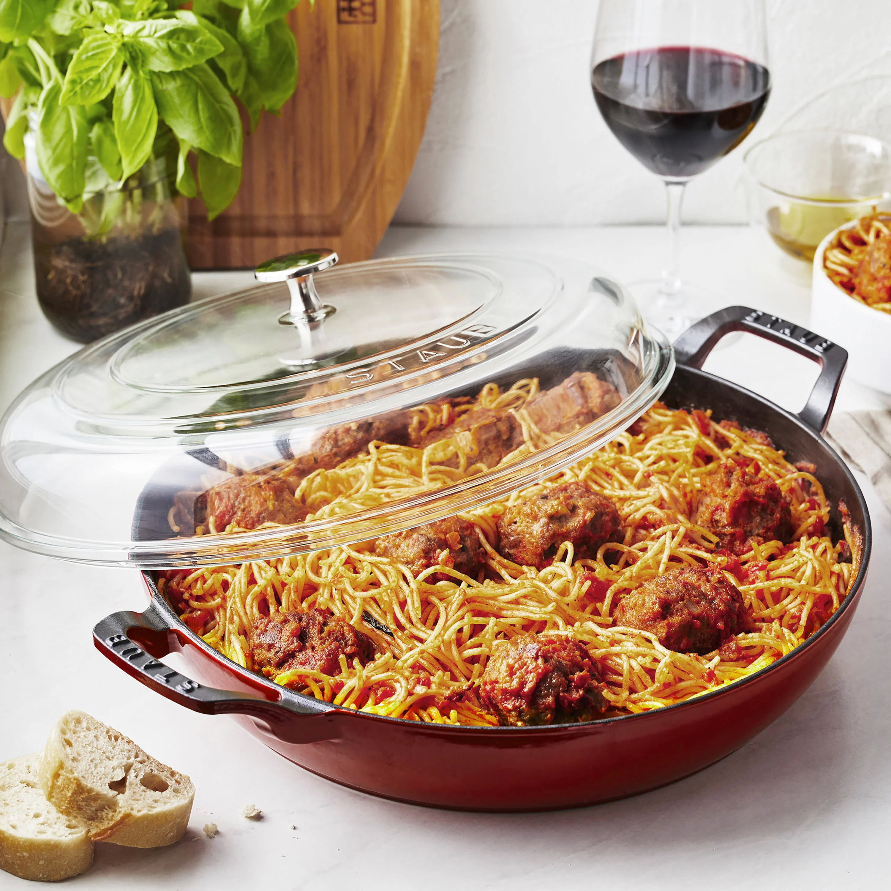 Staub 3.5-quart Grenadine Braiser with Glass Lid - Image 7